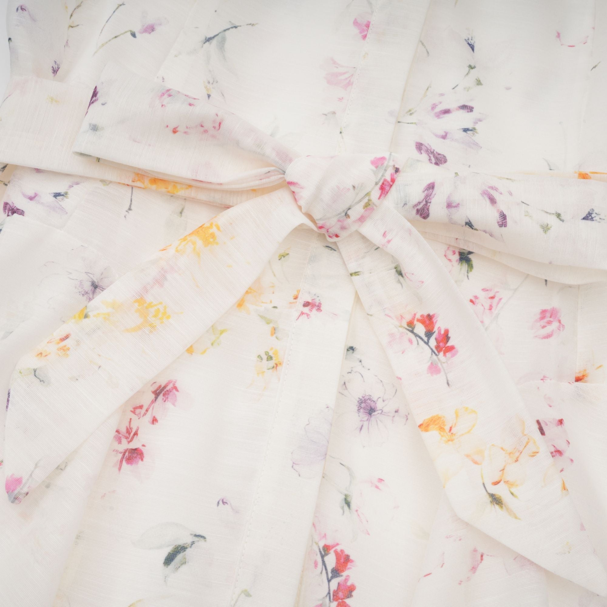 Zoé white floral-print tied midi dress (Final Sale-US Only)