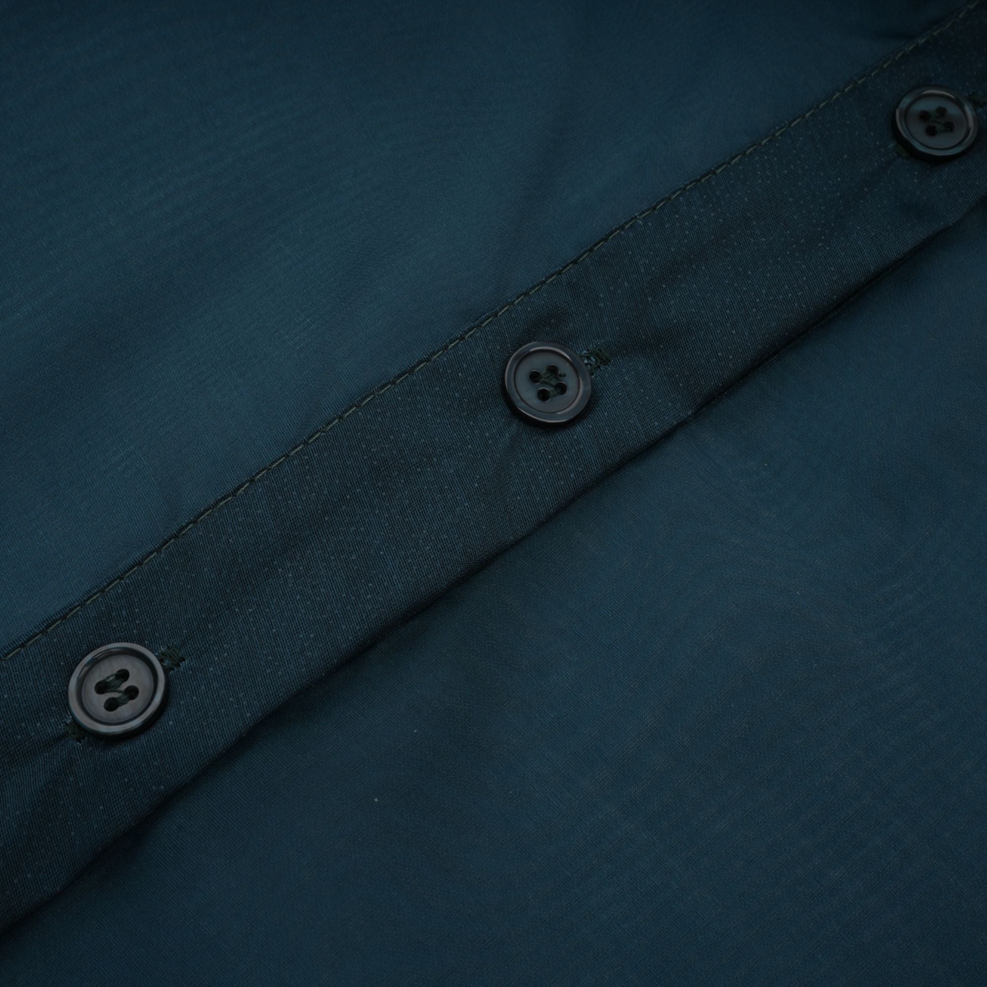 Zoé dark-green ribbon tie-neck shirt & skirt matching set (Final Sale-US Only)