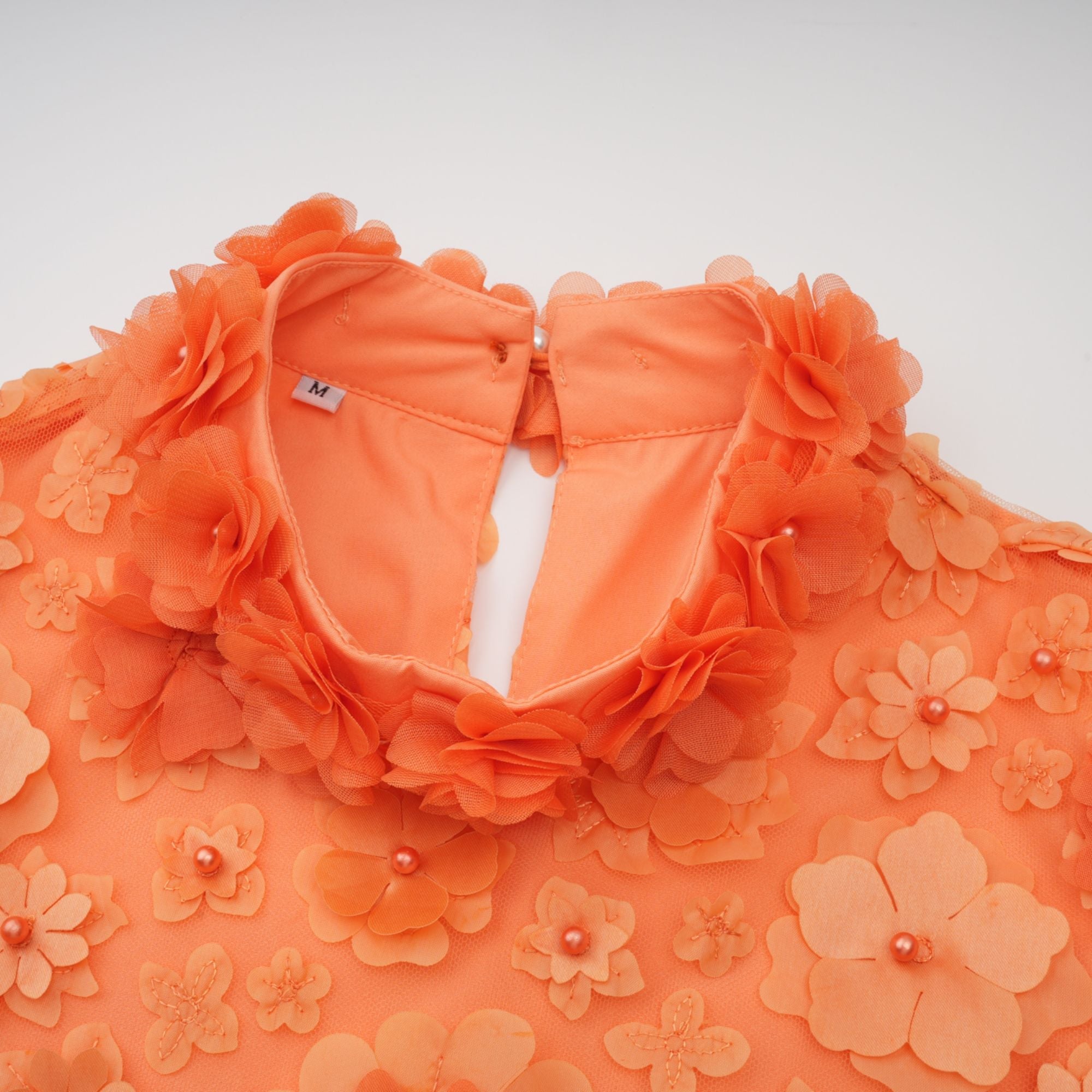 Orphée orange faux-flower mini dress (Final Sale-US Only)