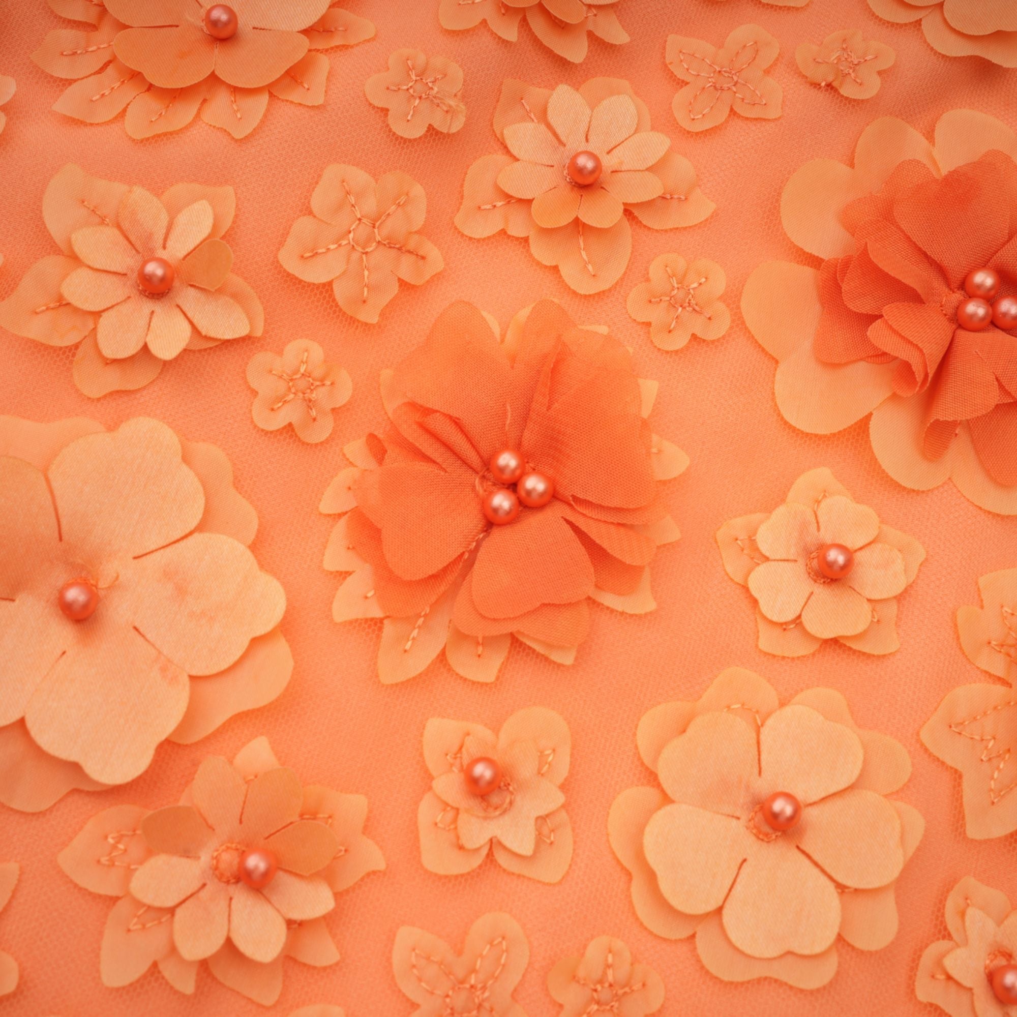 Orphée orange faux-flower mini dress (Final Sale-US Only)