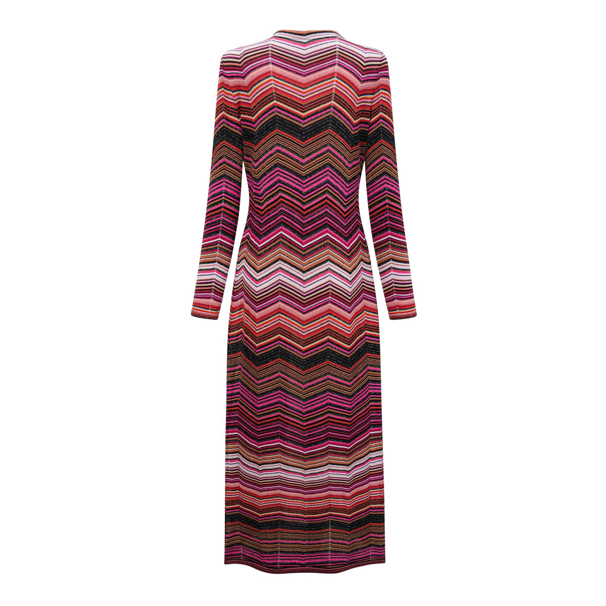 Chloé Red Striped Knit Long Cardigan