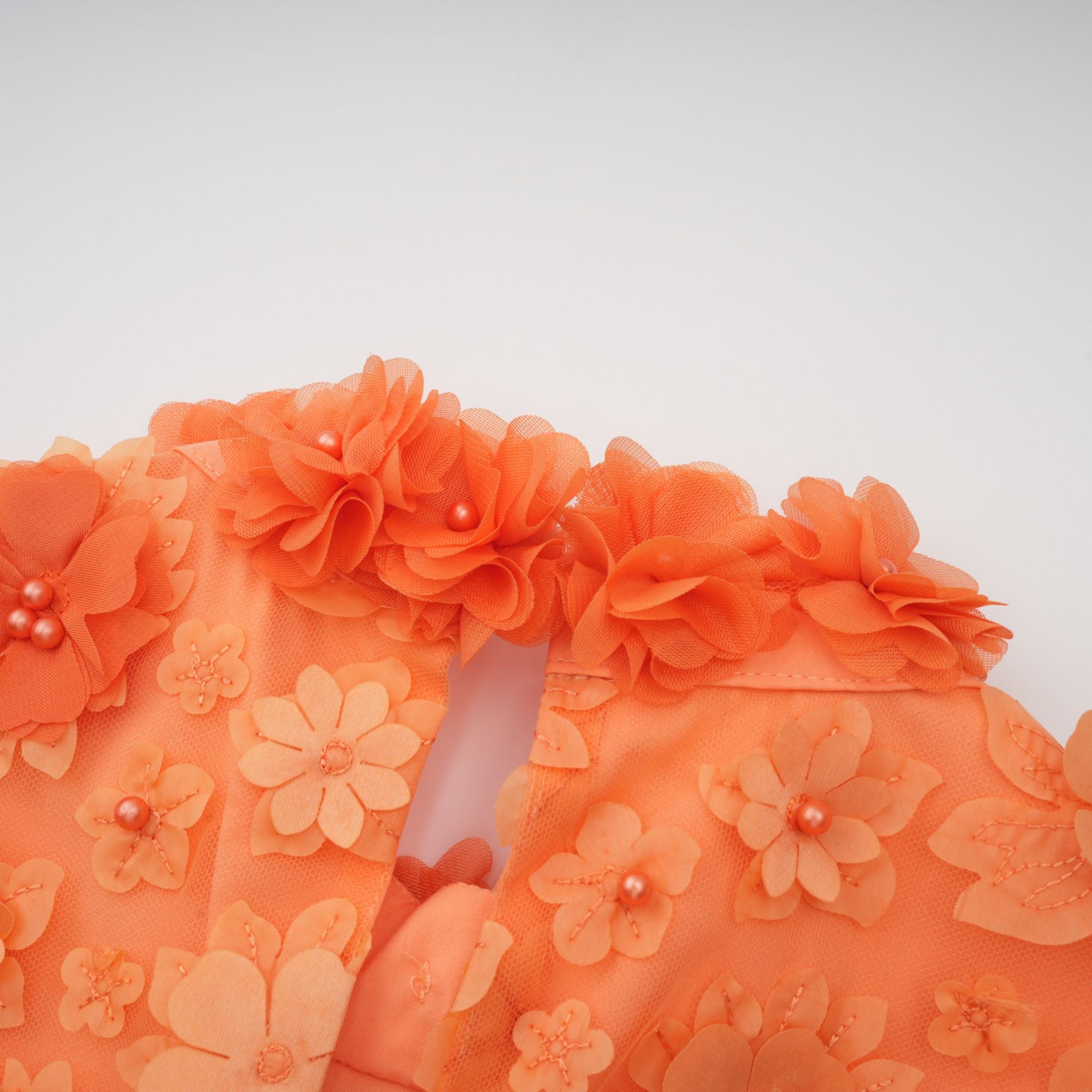 Orphée orange faux-flower mini dress (Final Sale-US Only)