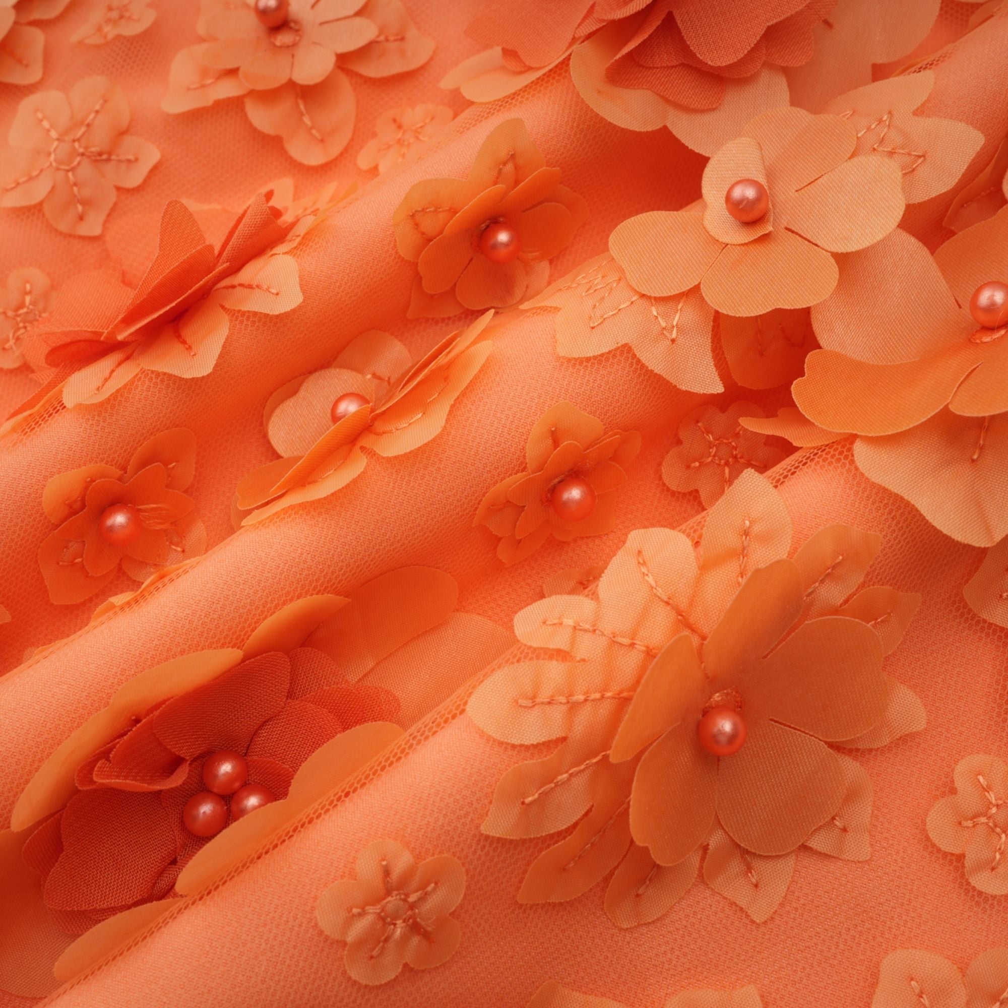 Orphée orange faux-flower mini dress (Final Sale-US Only)