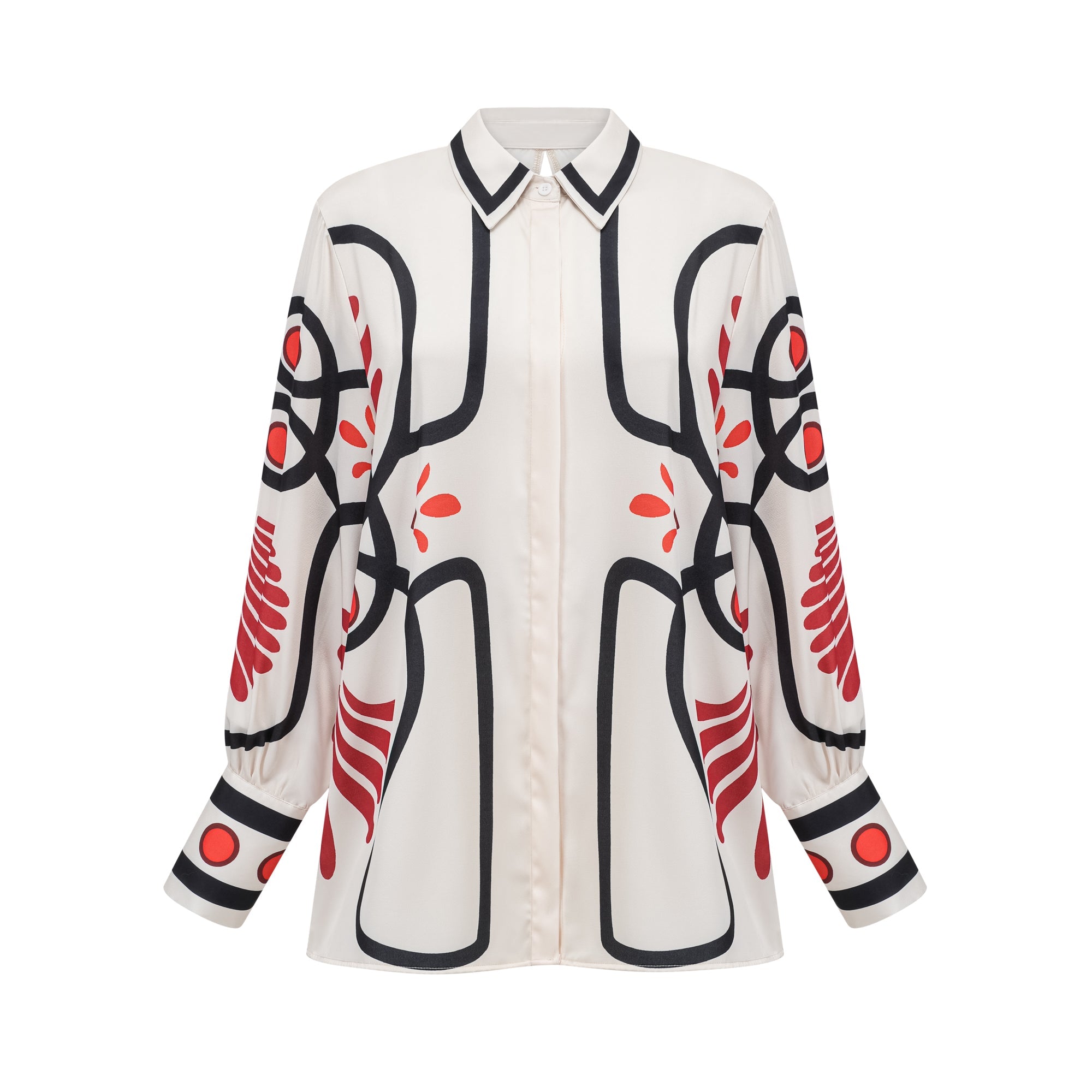 Amaranta graphic-print shirt & trousers matching set