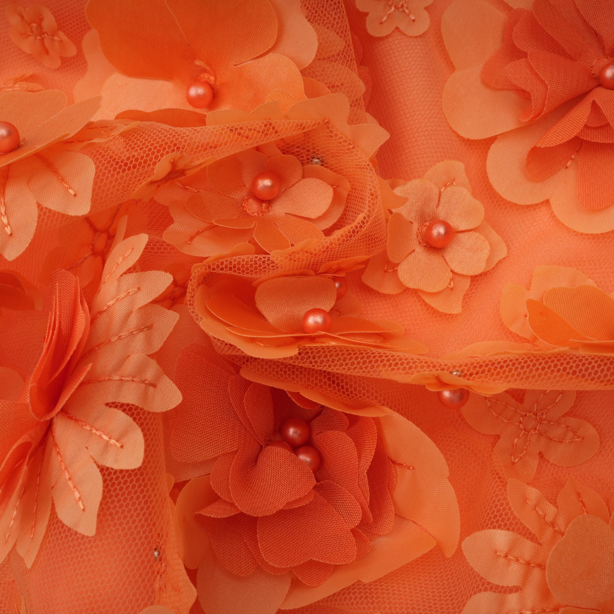 Orphée orange faux-flower mini dress (Final Sale-US Only)