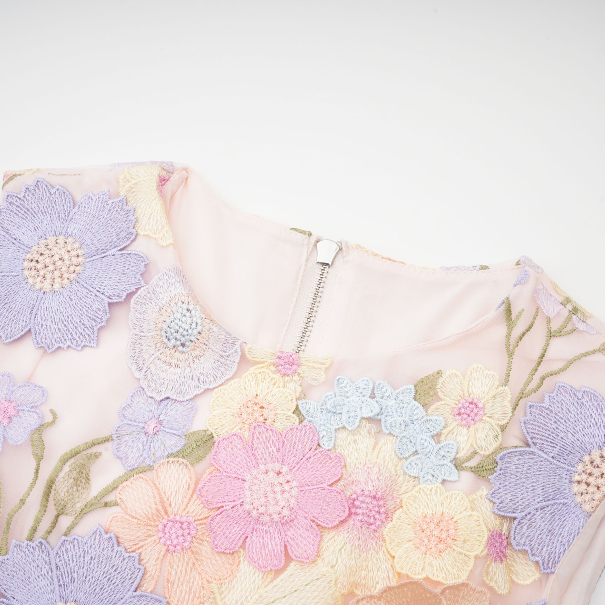 Malika petal embroidered top & skirt matching set (US Only)
