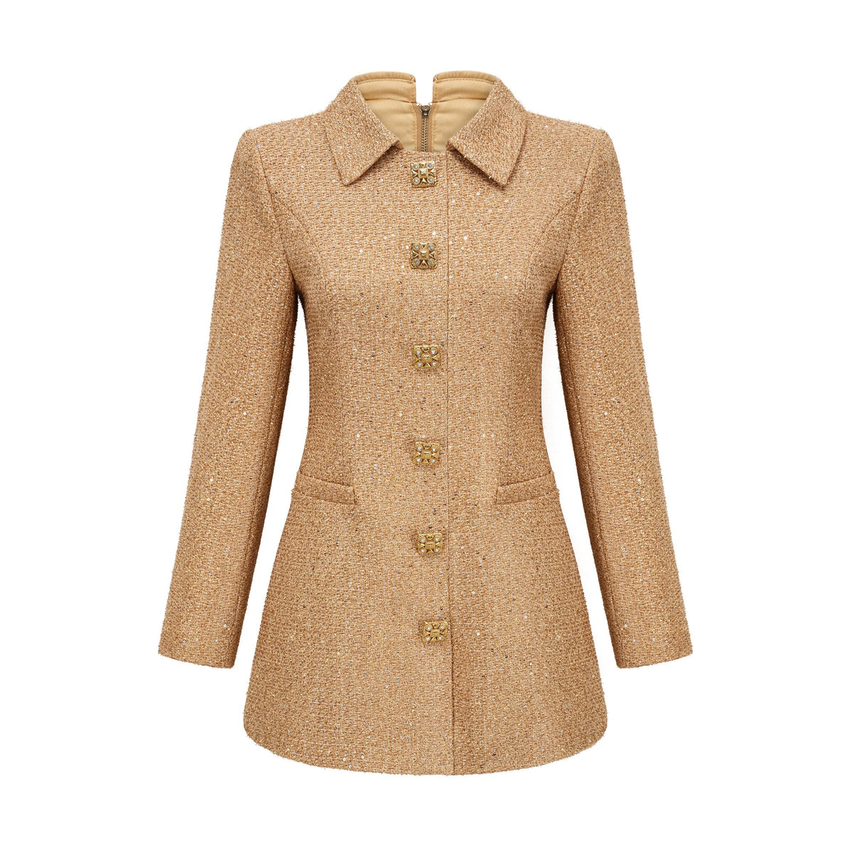 Morgane tweed long-sleeve mini dress (Final Sale)