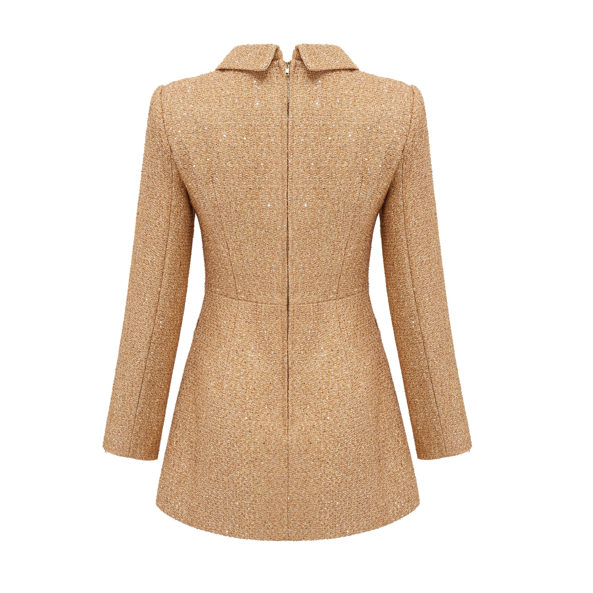 Morgane tweed long-sleeve mini dress (US Only)