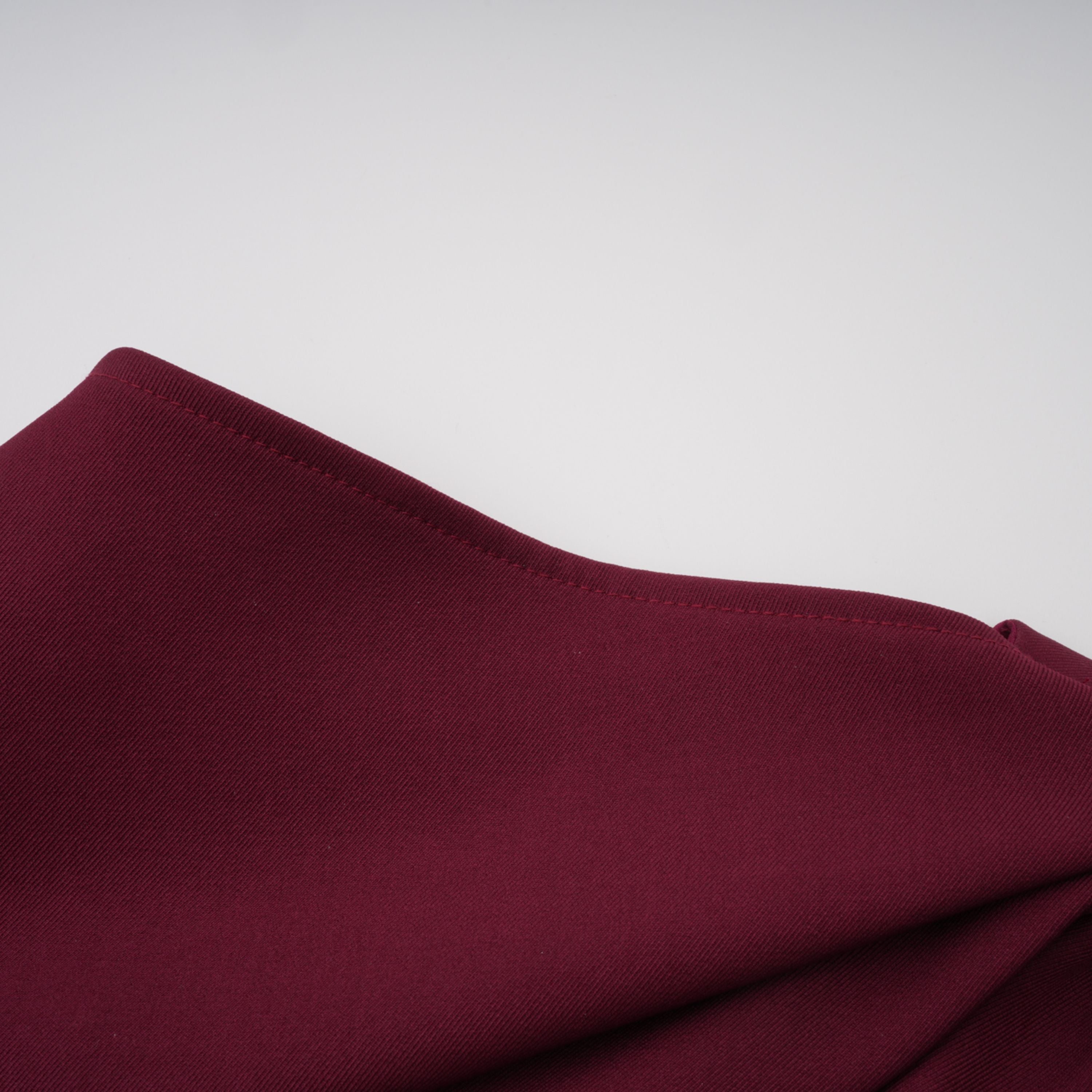 Wren Burgundy Asymmetrical Cape Maxi Dress