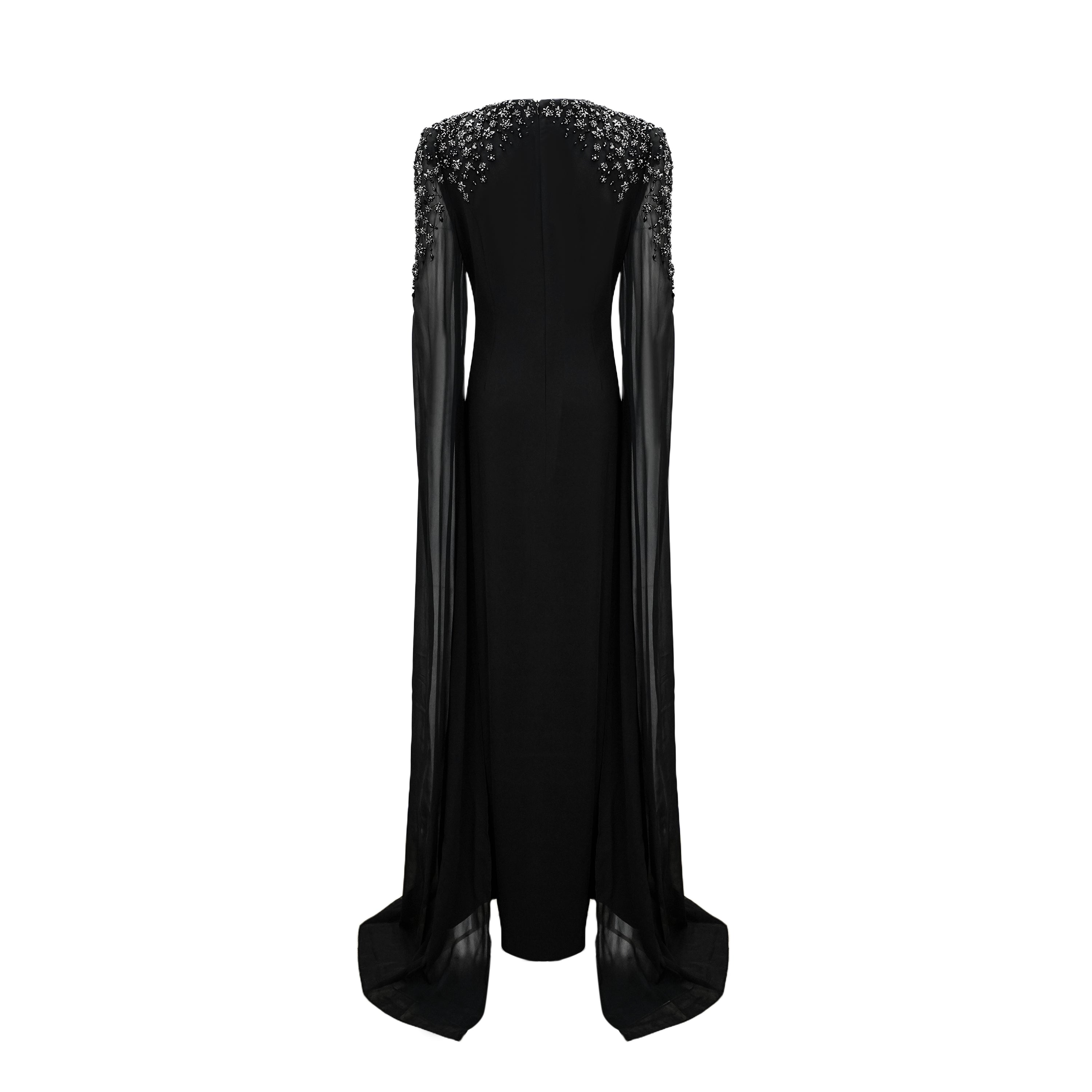 Yseult Black Embellished Maxi Gown (Final Sale-US Only)