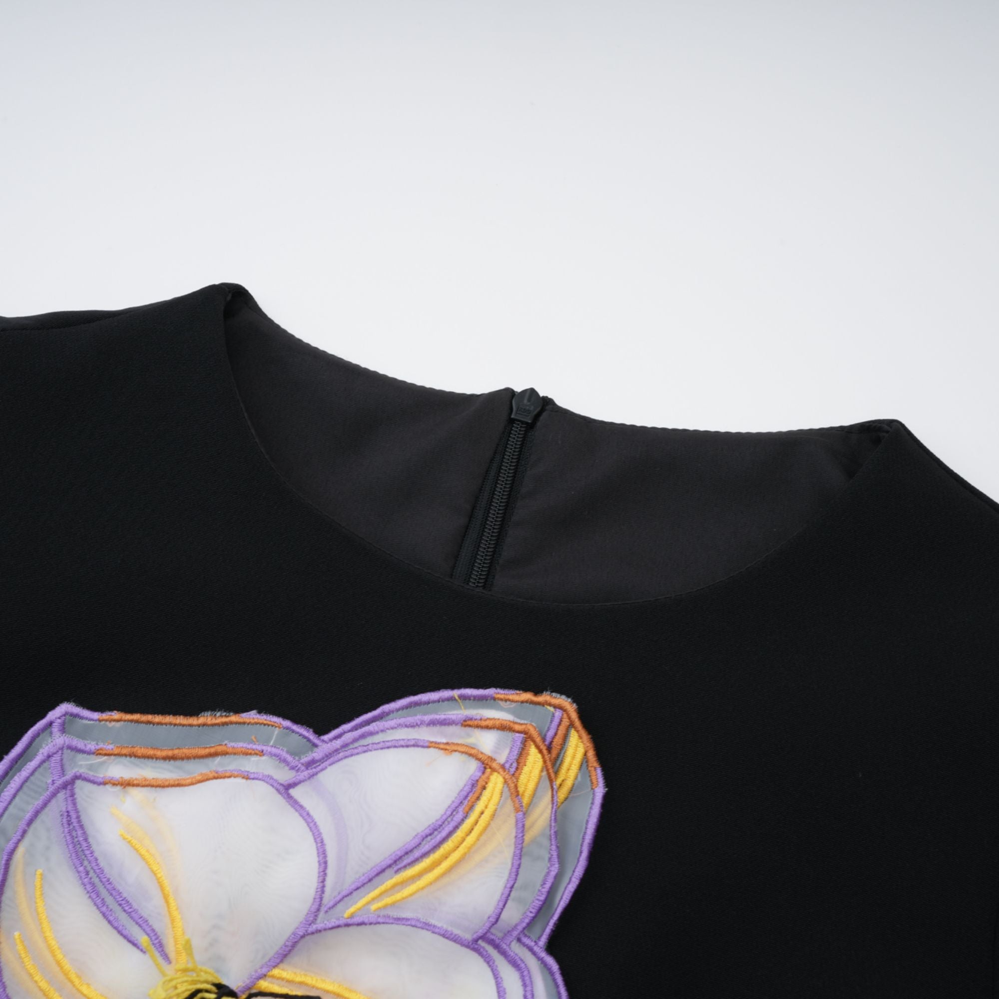Irène sequined floral-embroidered midi dress in Black