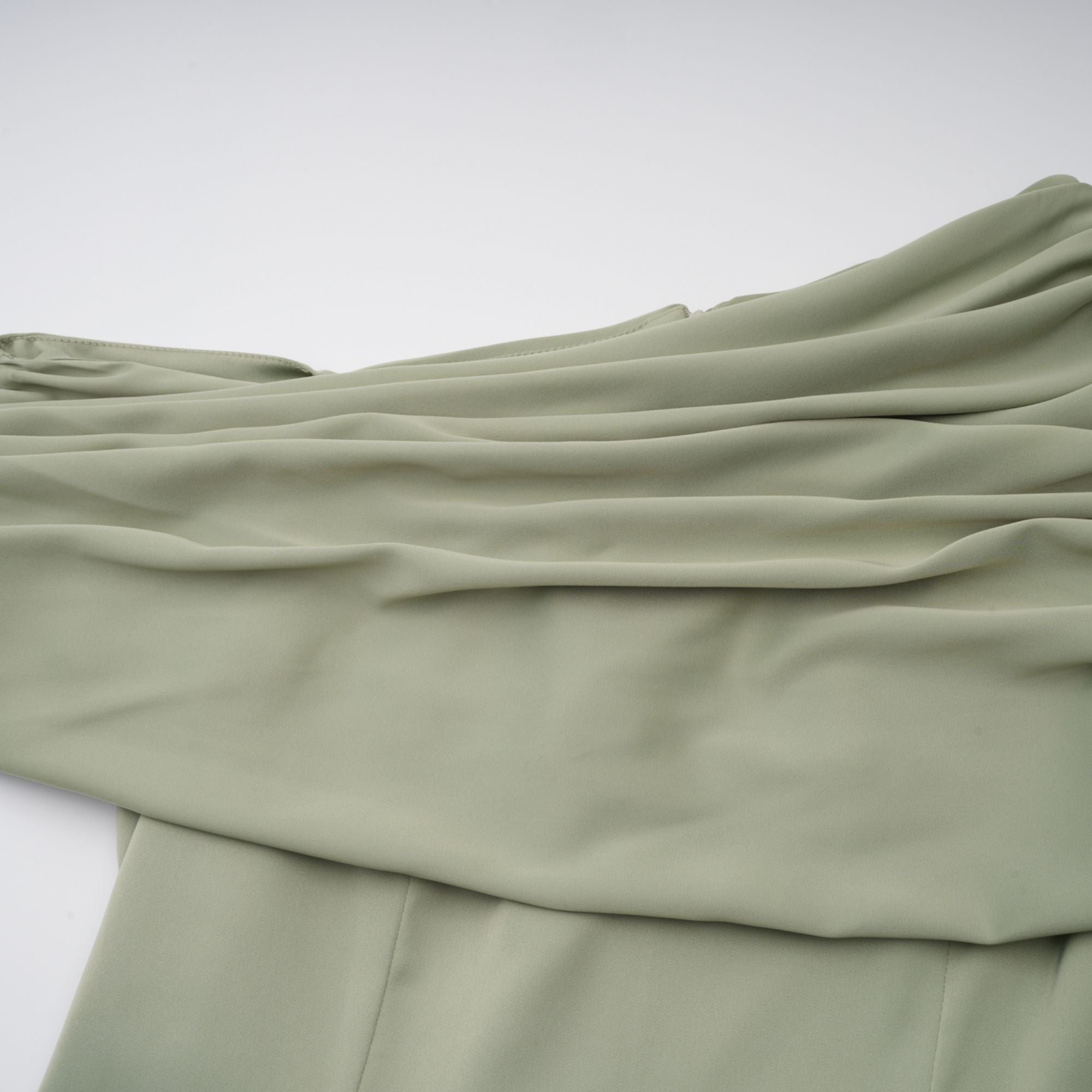 Benedetta Green One Shoulder Satin Maxi Dress (Final Sale-US Only)