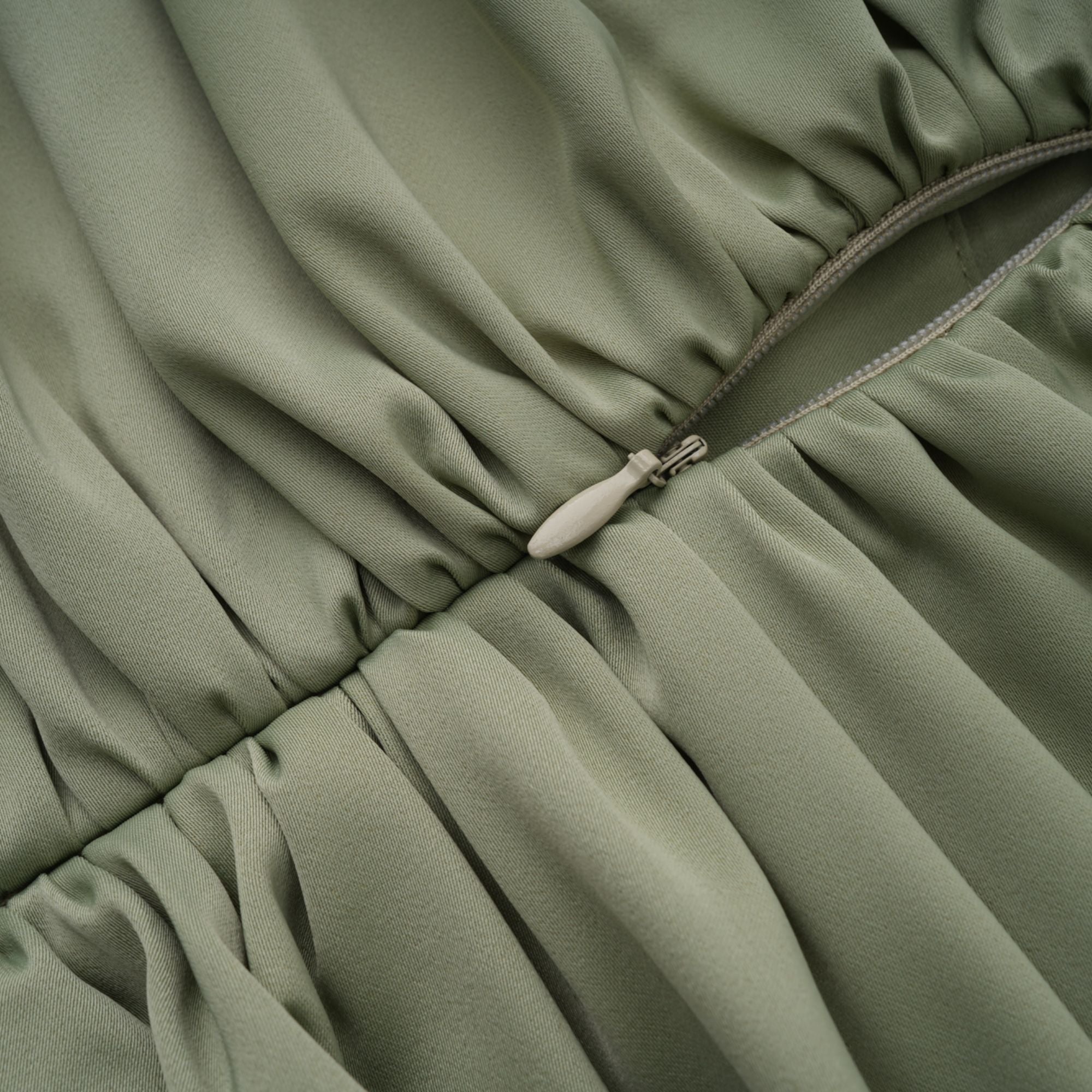Benedetta Green One Shoulder Satin Maxi Dress (Final Sale-US Only)