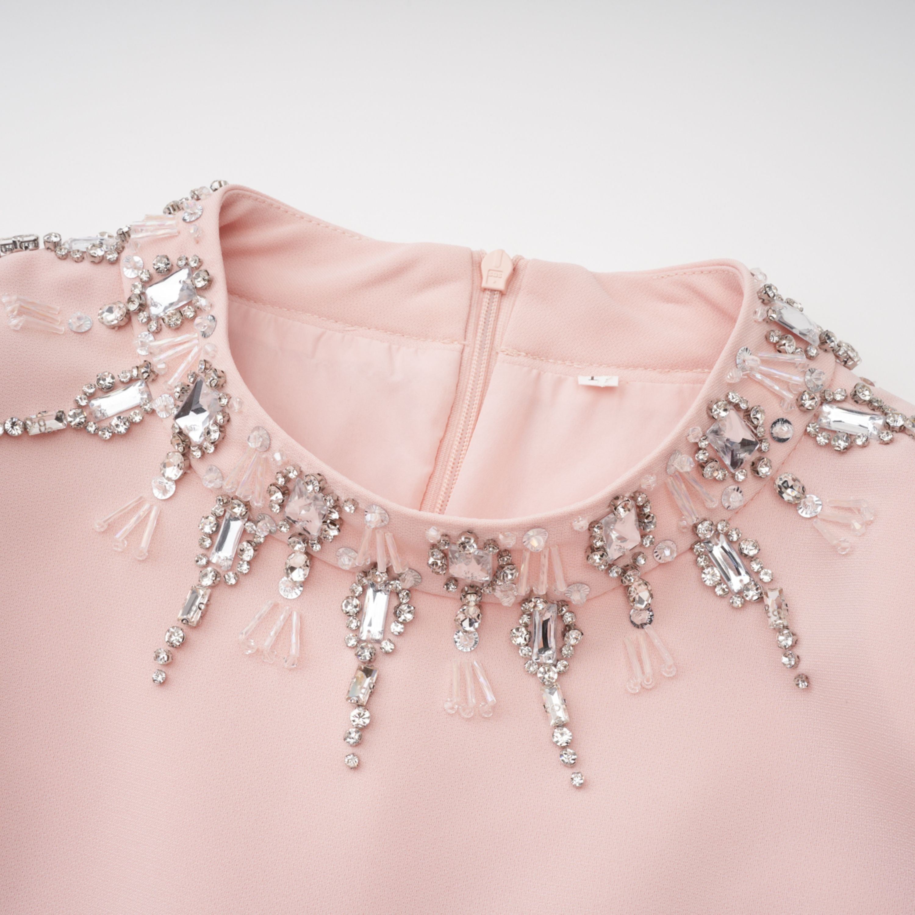 Klaudia Pink Embellished Corset Maxi Dress (Final Sale-US Only)