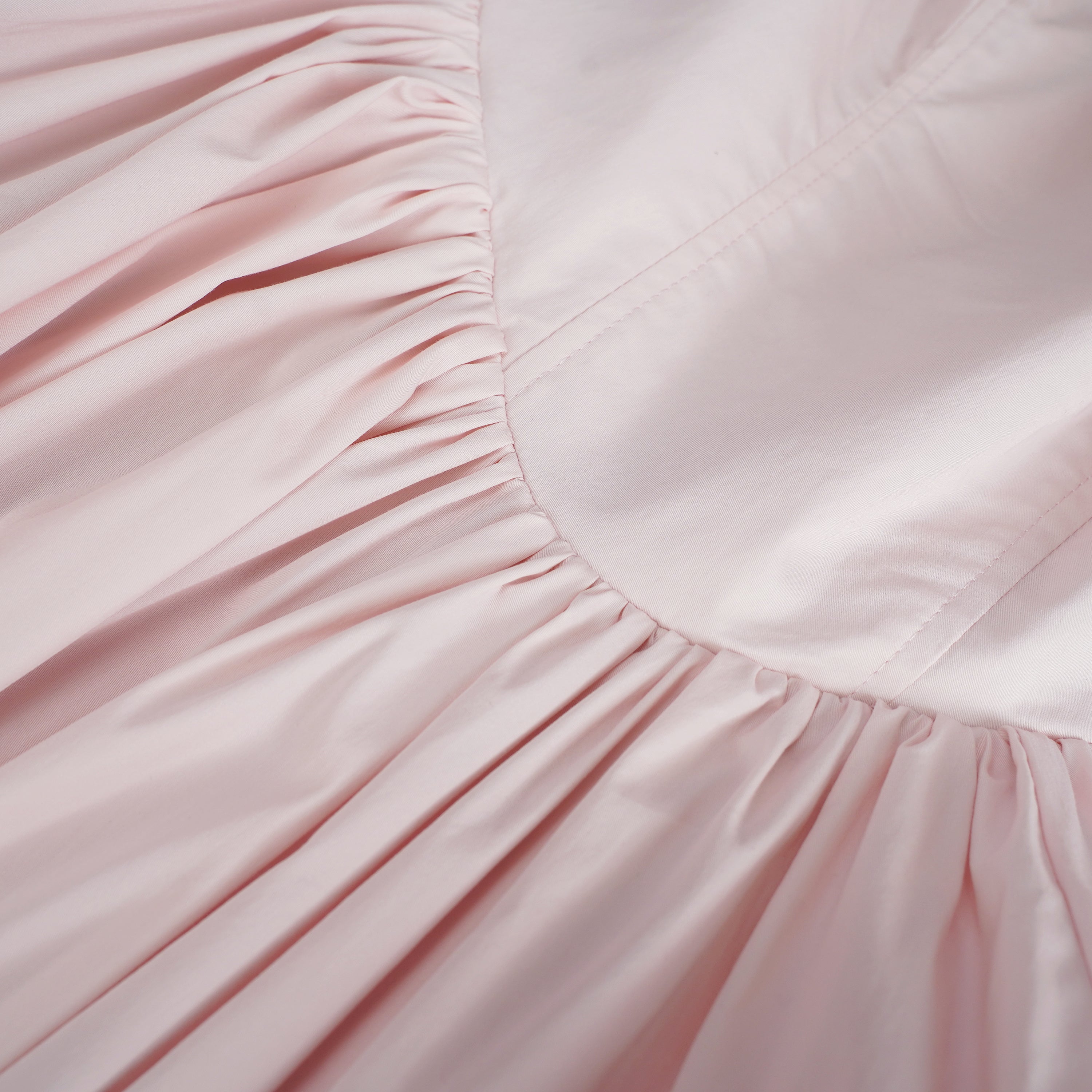 Eponine Pink Layered Flared Hem Midi Dress