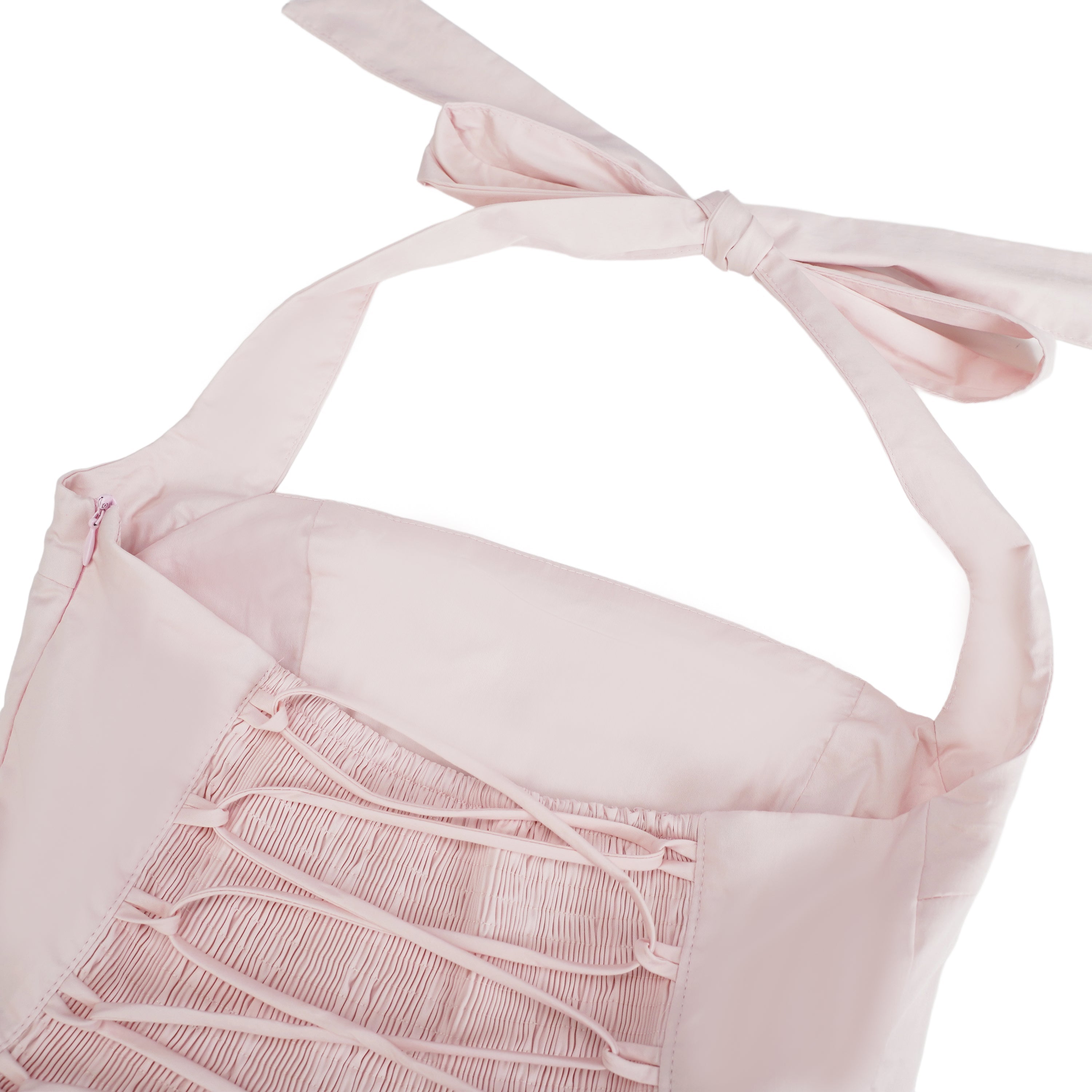 Eponine Pink Layered Flared Hem Midi Dress