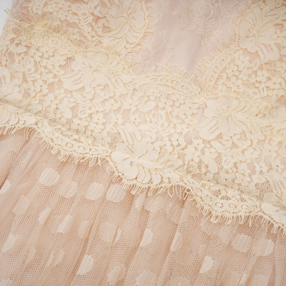 Éliane polka-dot lace-embroidered midi dress