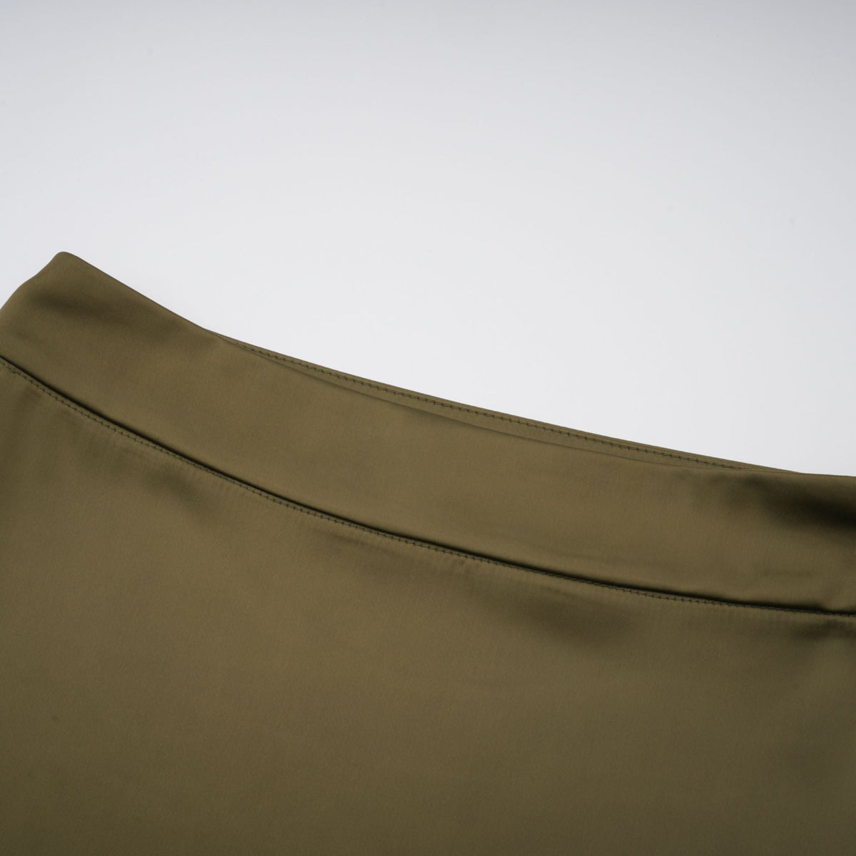 Borbála Green Fringed Top & Satin Skirt Set (Final Sale-US Only)