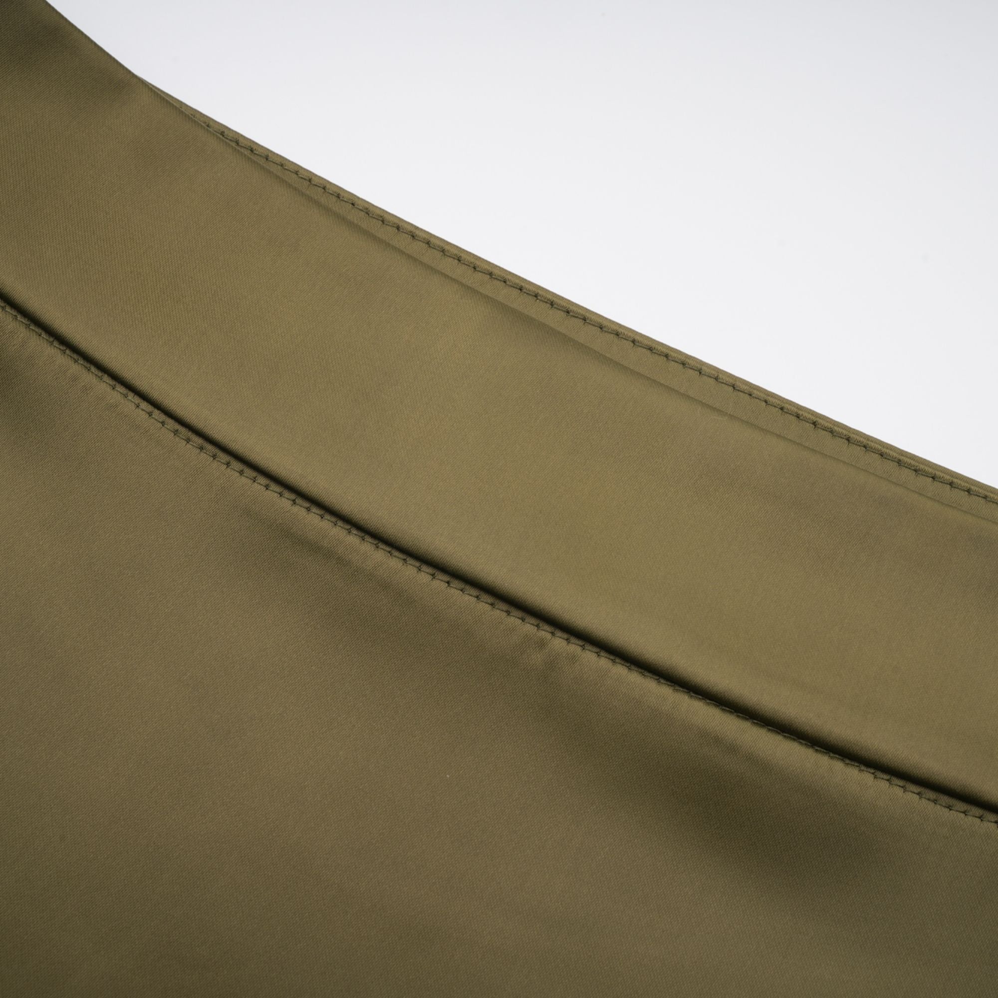 Borbála Green Fringed Top & Satin Skirt Set (Final Sale-US Only)