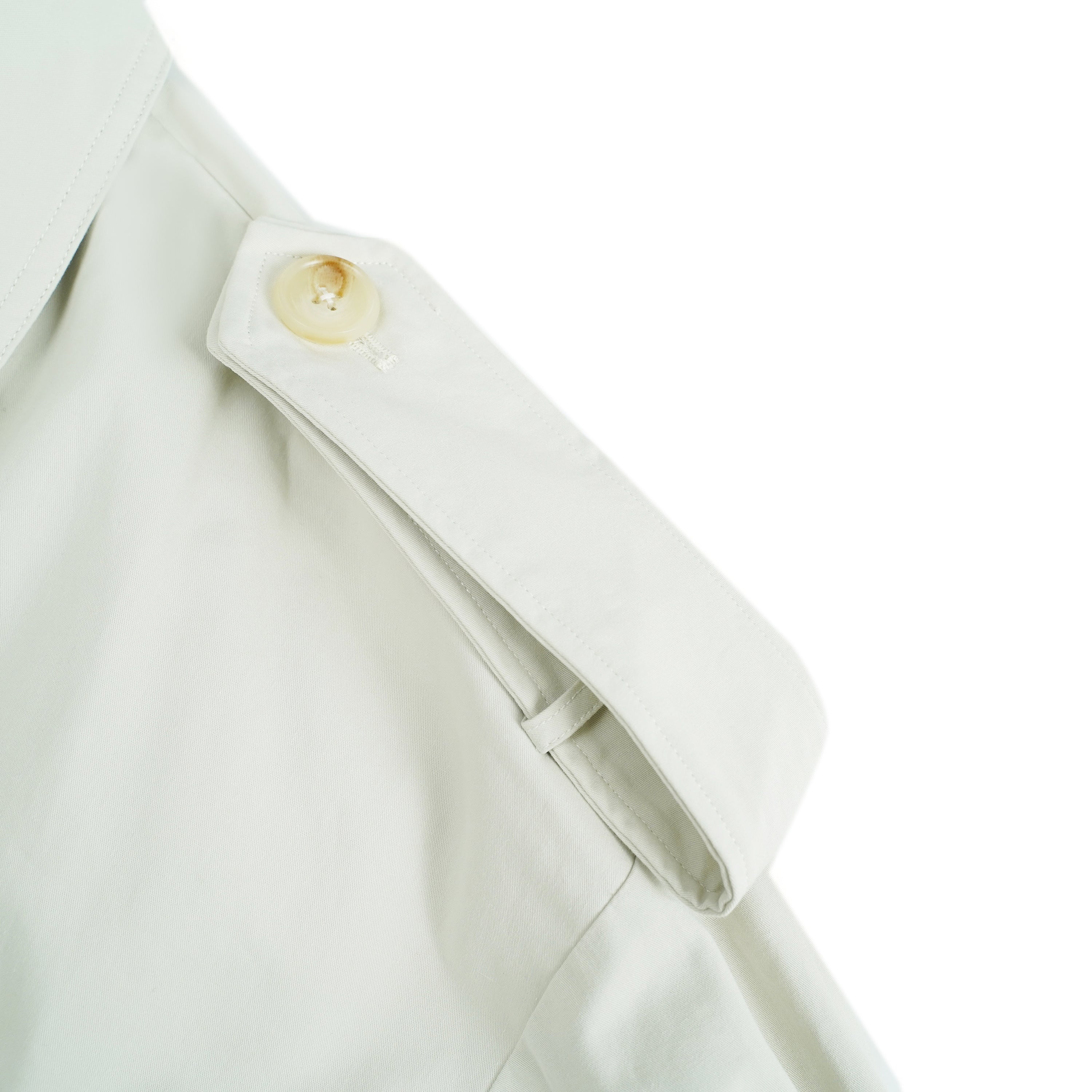 Bruyère White Double-Breasted Long Trench Coat