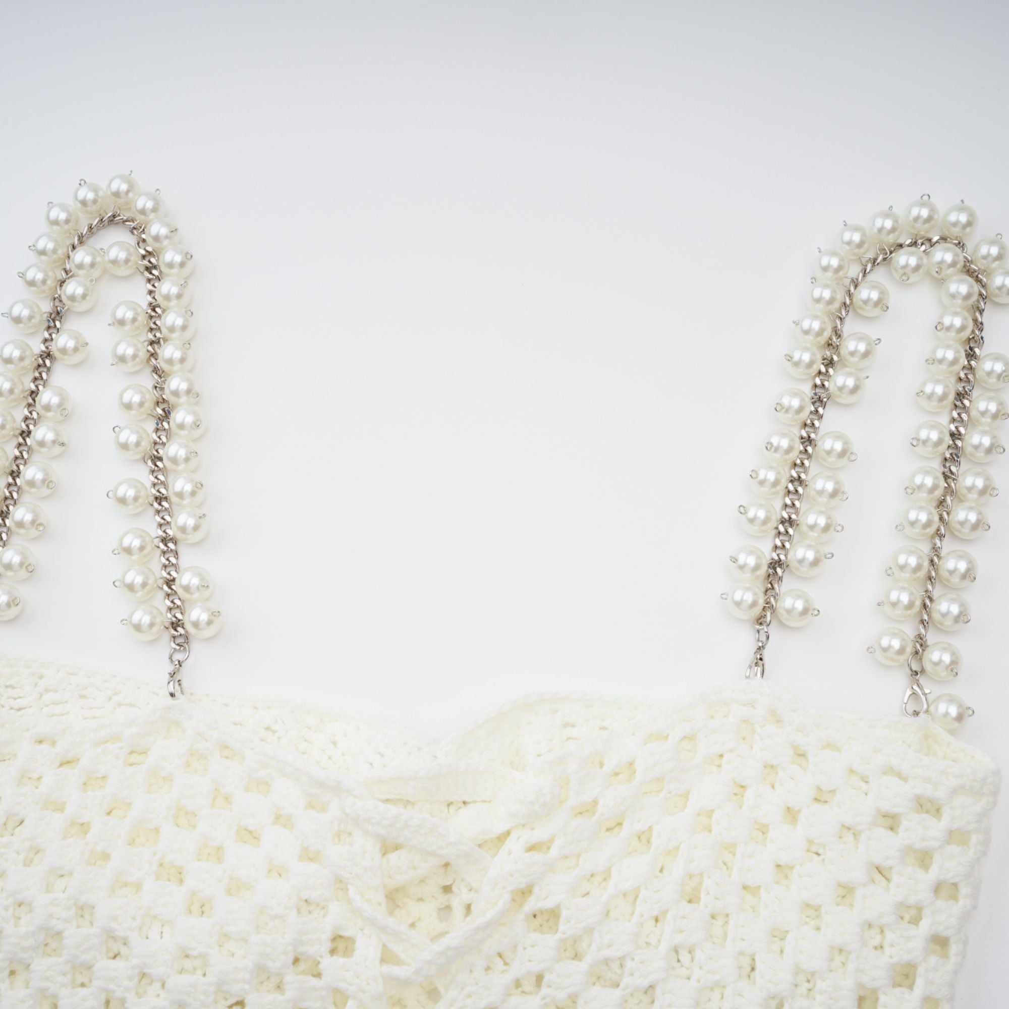 Prunelle Crochet Knit Two-Piece Top and Skirt Set (Final Sale)