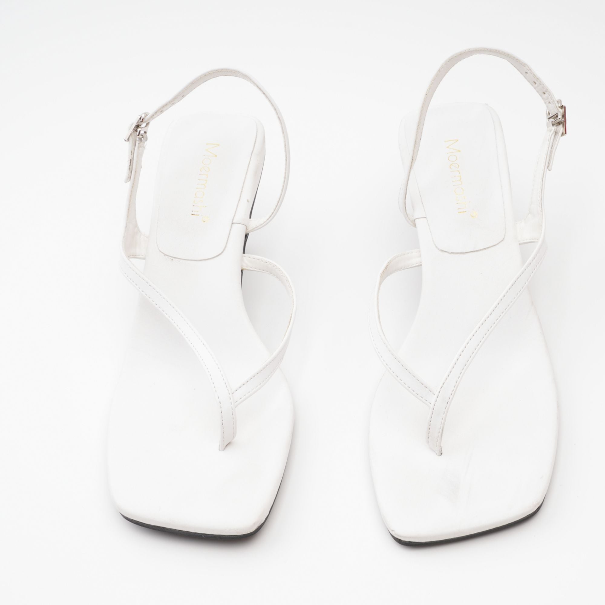 Catriona thong leather sandals - White