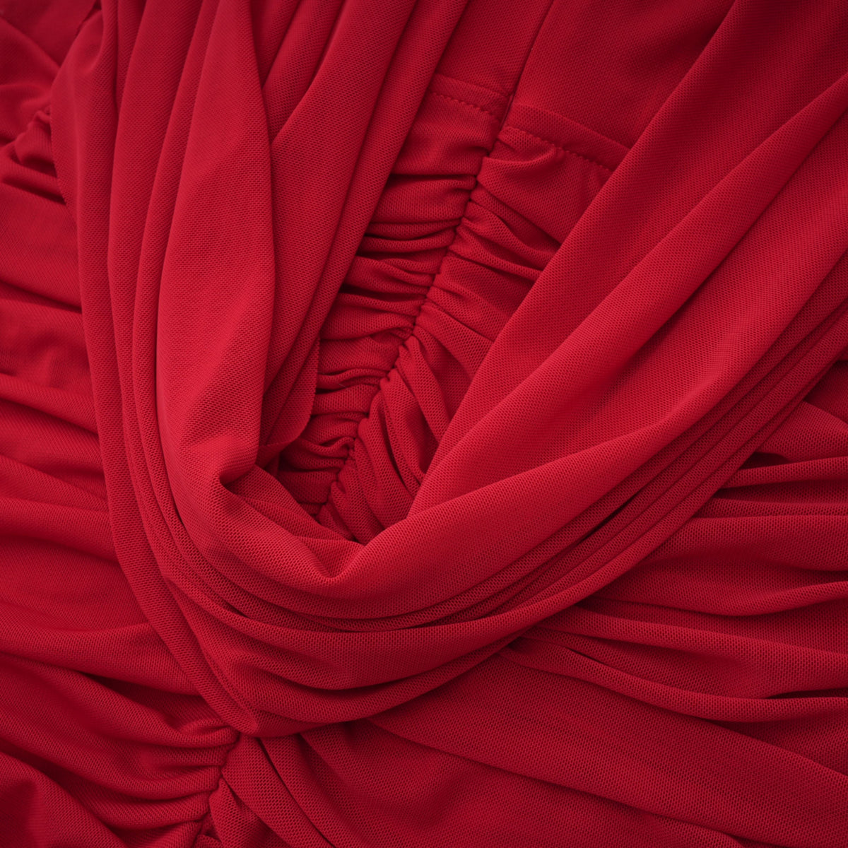 Fíona Red Asymmetrical Draped Maxi Gown (Final Sale-US Only)