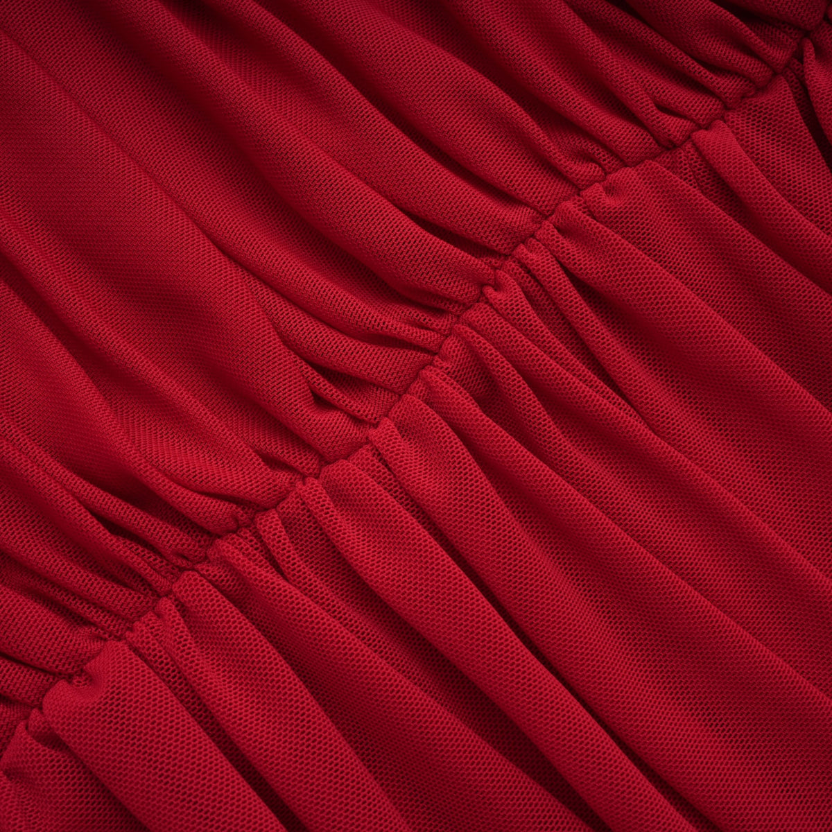 Fíona Red Asymmetrical Draped Maxi Gown (Final Sale-US Only)