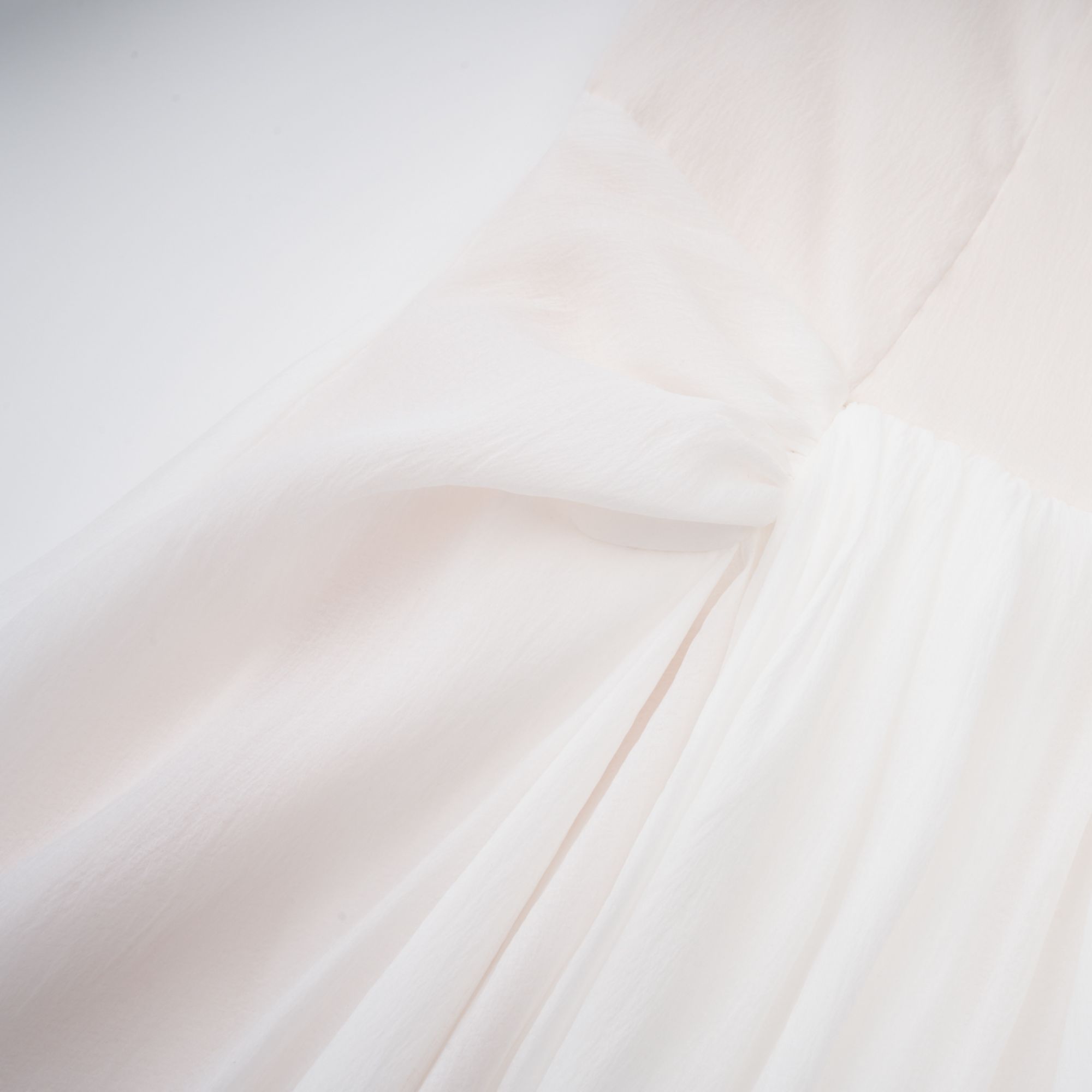 Gelsomina White Gathered Crepe Midi Dress (Final Sale-US Only)