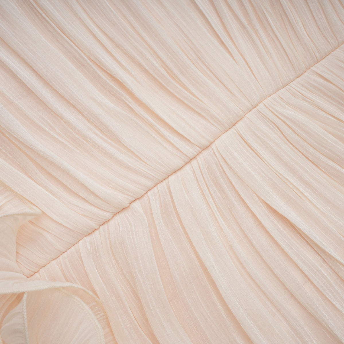 Céleste neutrals ruffled pleated maxi dress