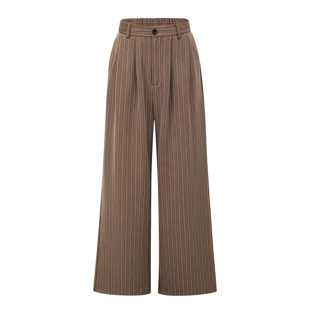 Clémence Brown Striped Trench Coat & Trousers Set