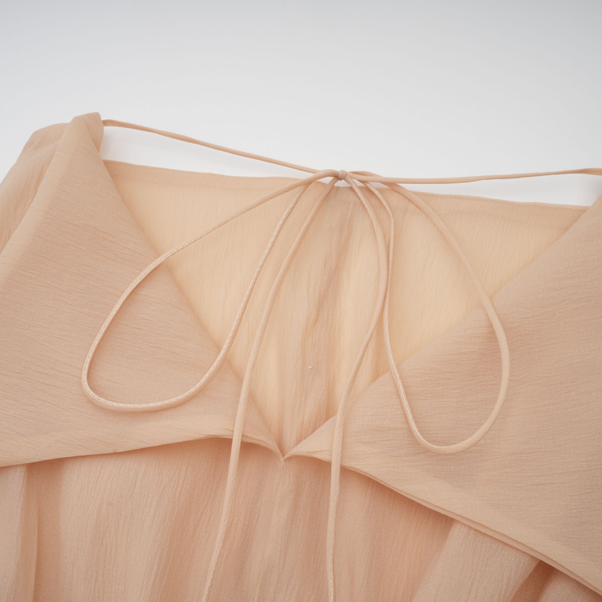 Amélie floral-appliqué flounced mini dress in Neutrals (Final Sale-US Only)
