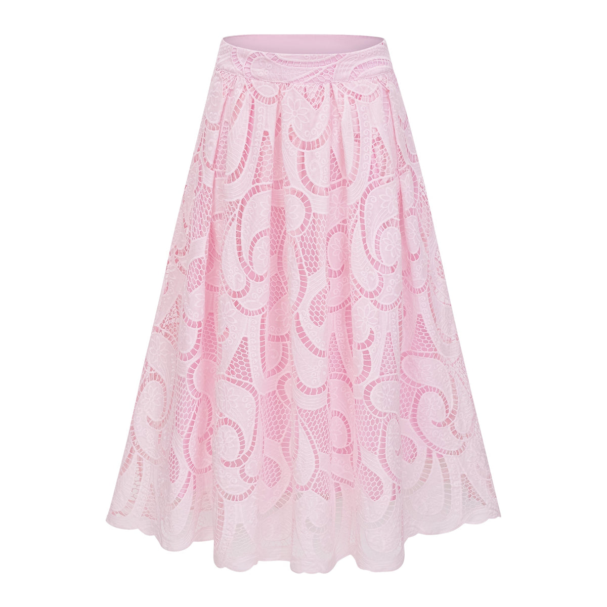 Joséphine Pink Embroidered Blouse & Skirt Set
