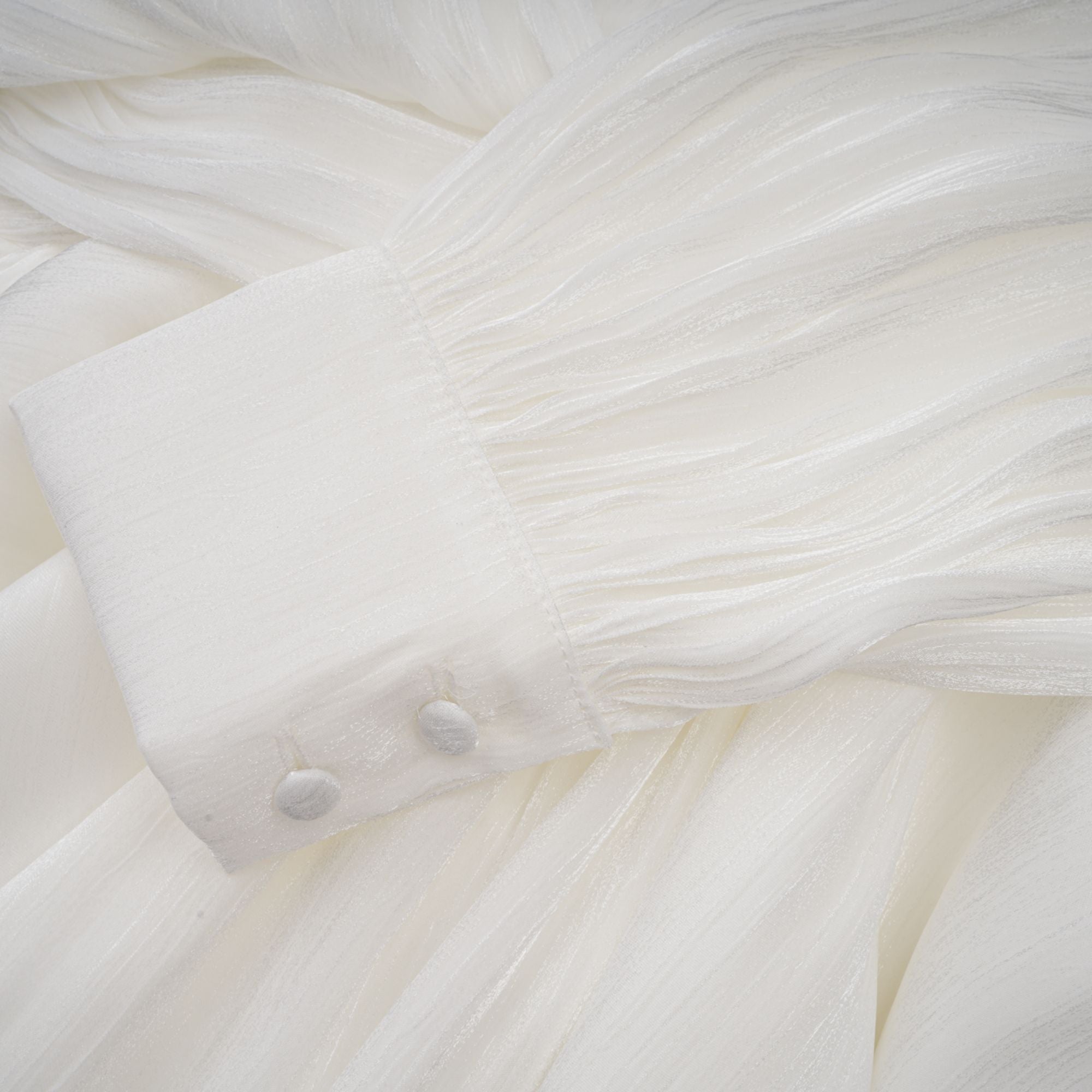 Mahault white pleated glitter-effect mini dress (Final Sale-US Only)