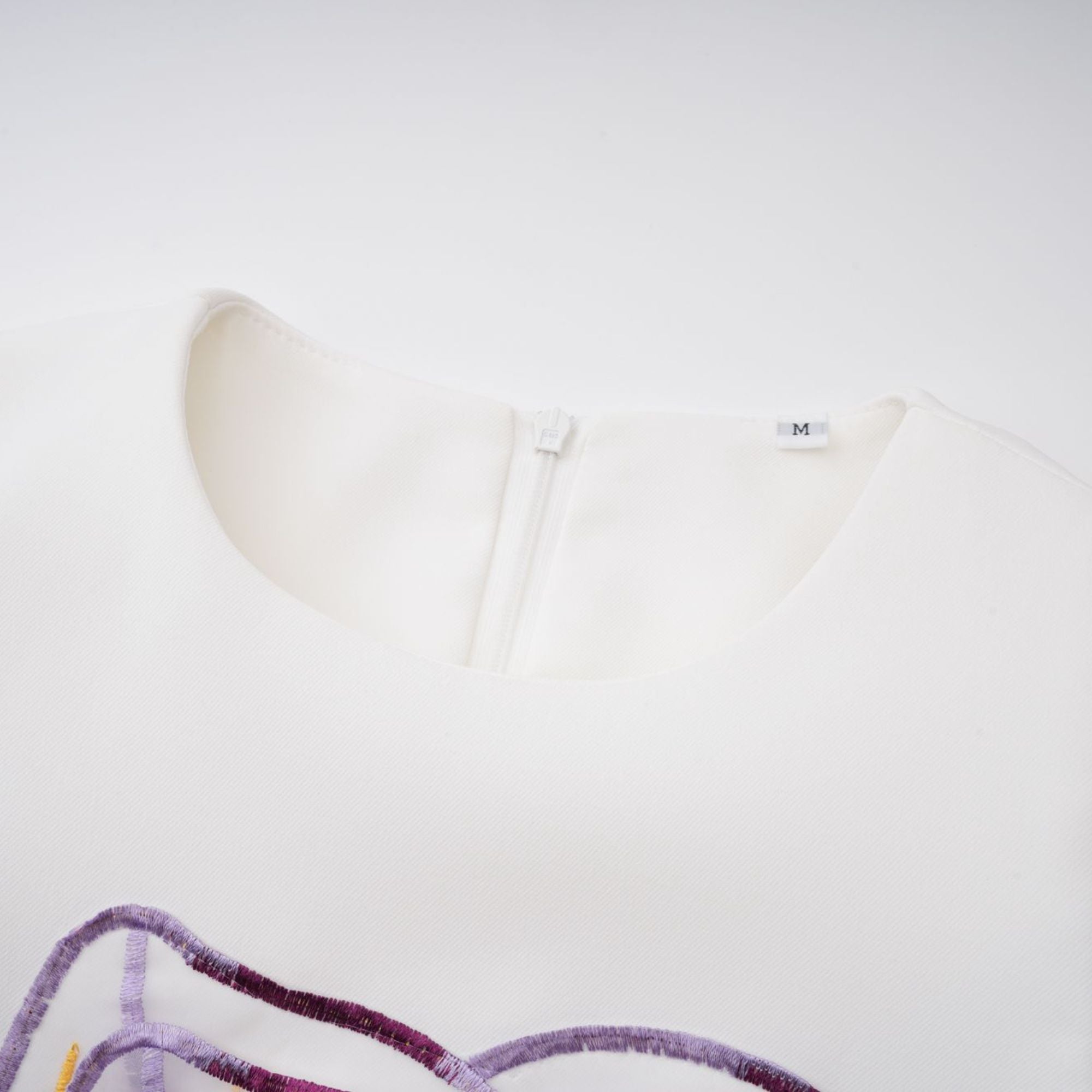 Irène White Sequin Floral Embroidered Midi Dress (Final Sale-US Only)