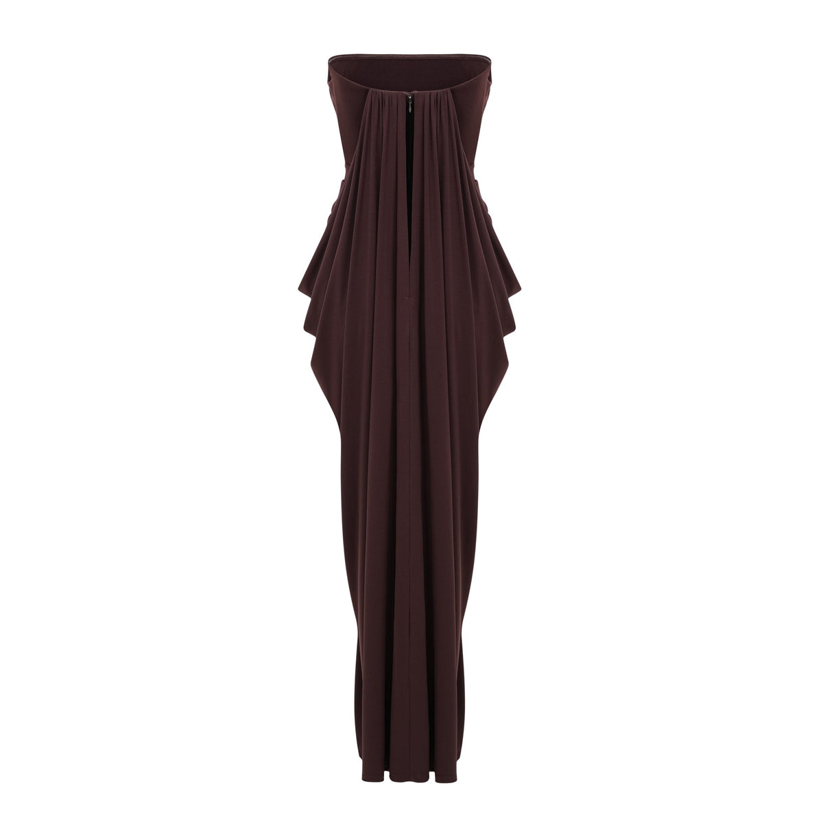 Honoria Chocolate Brown Off Shoulder Maxi Dress
