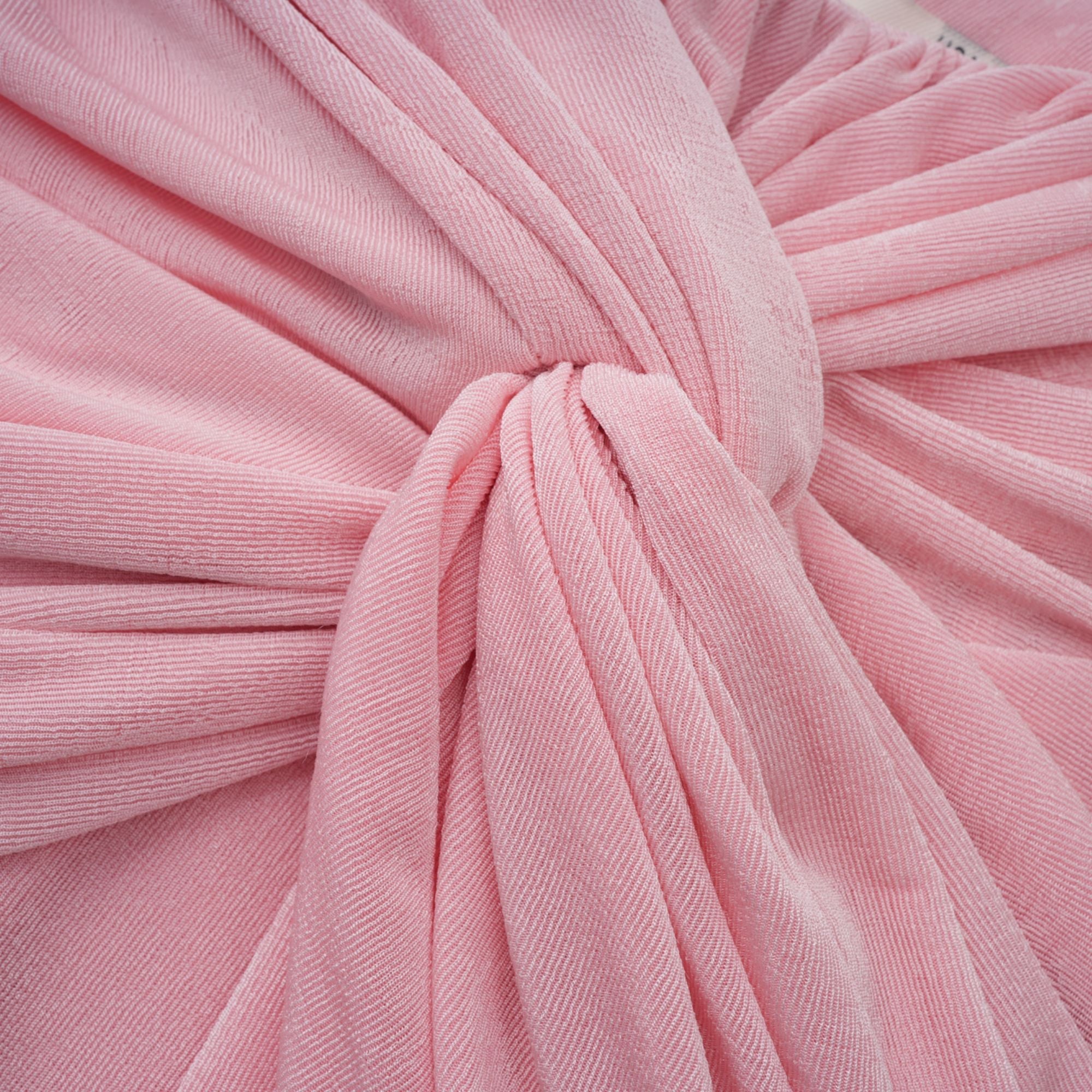 Moderne Pink Shawl Panel Ruched Maxi Dress (Final Sale-US Only)