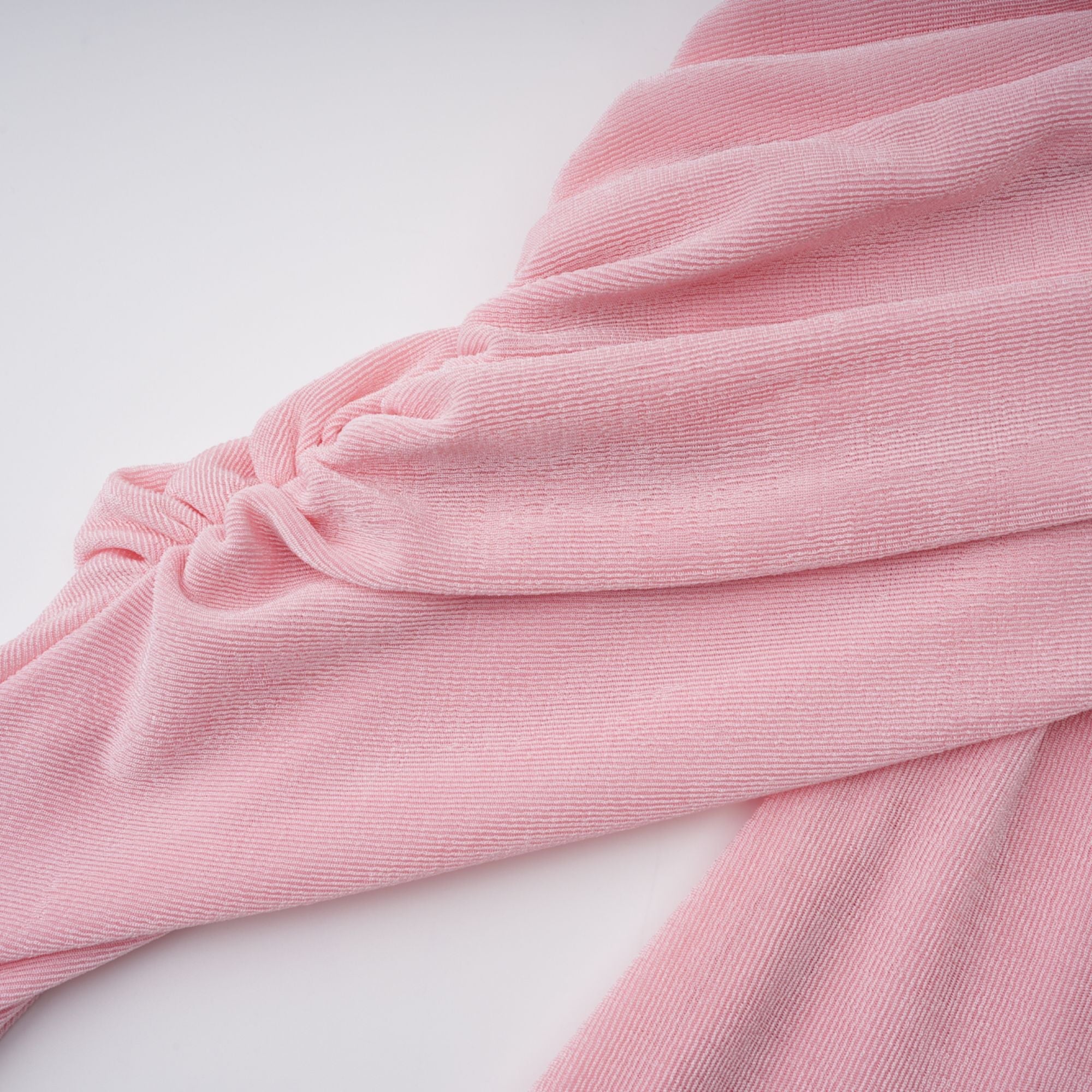 Moderne Pink Shawl Panel Ruched Maxi Dress (Final Sale-US Only)