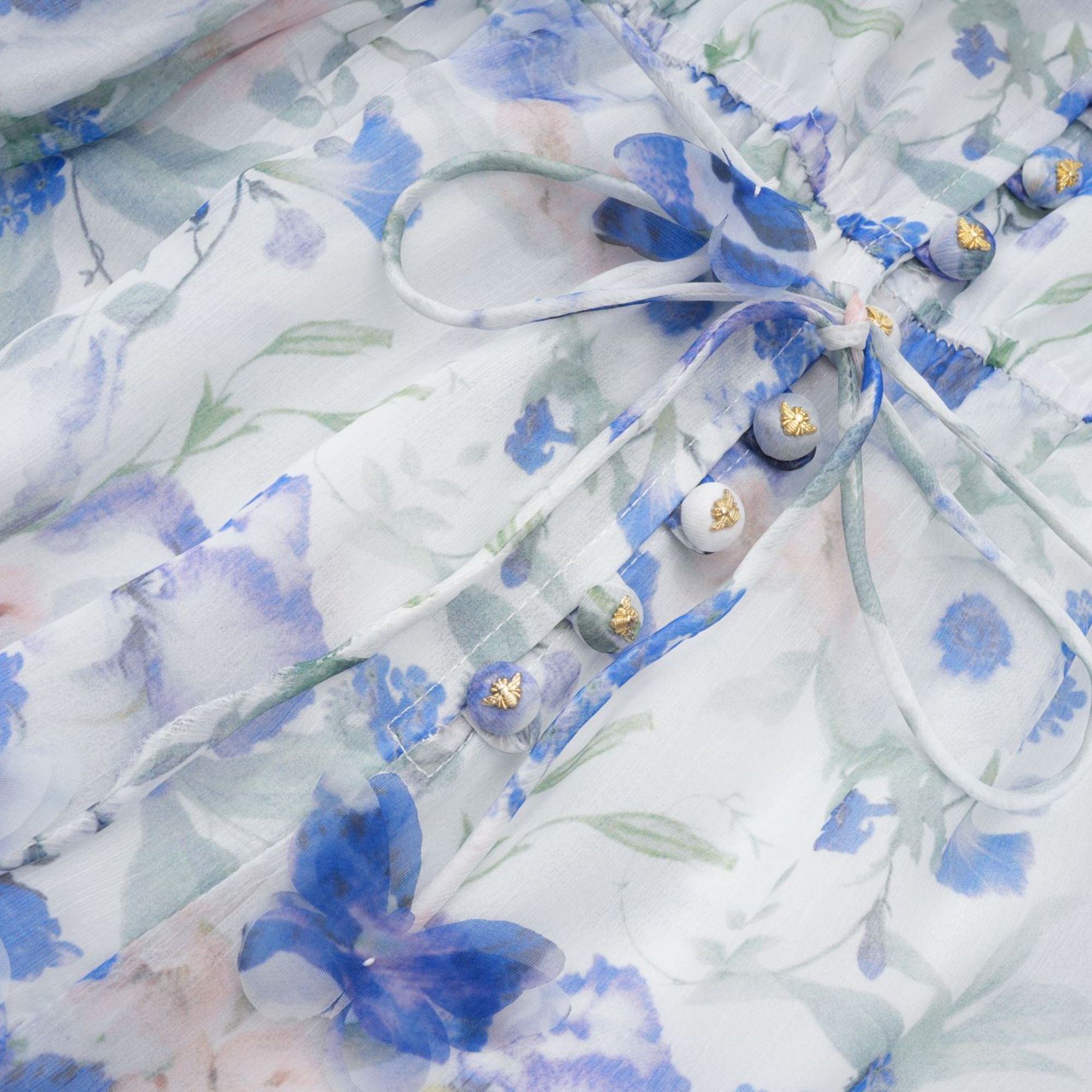 Isabeau white floral-print mini dress (US Only)