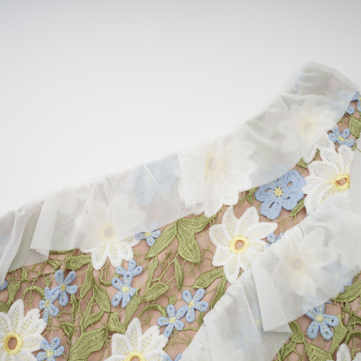 Clémence floral embroidered midi dress