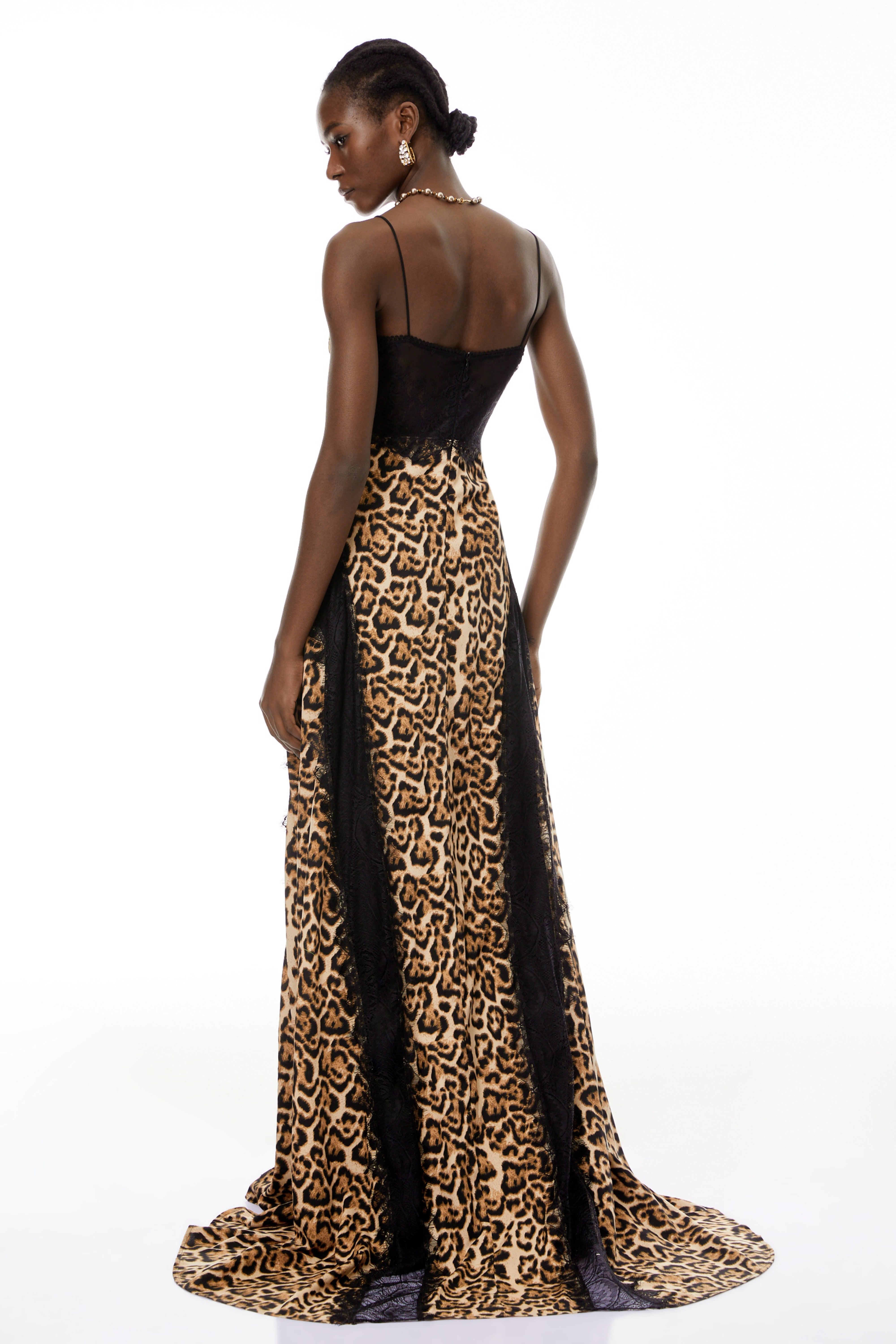 Denisa Brown Leopard Print Maxi Dress (Final Sale)