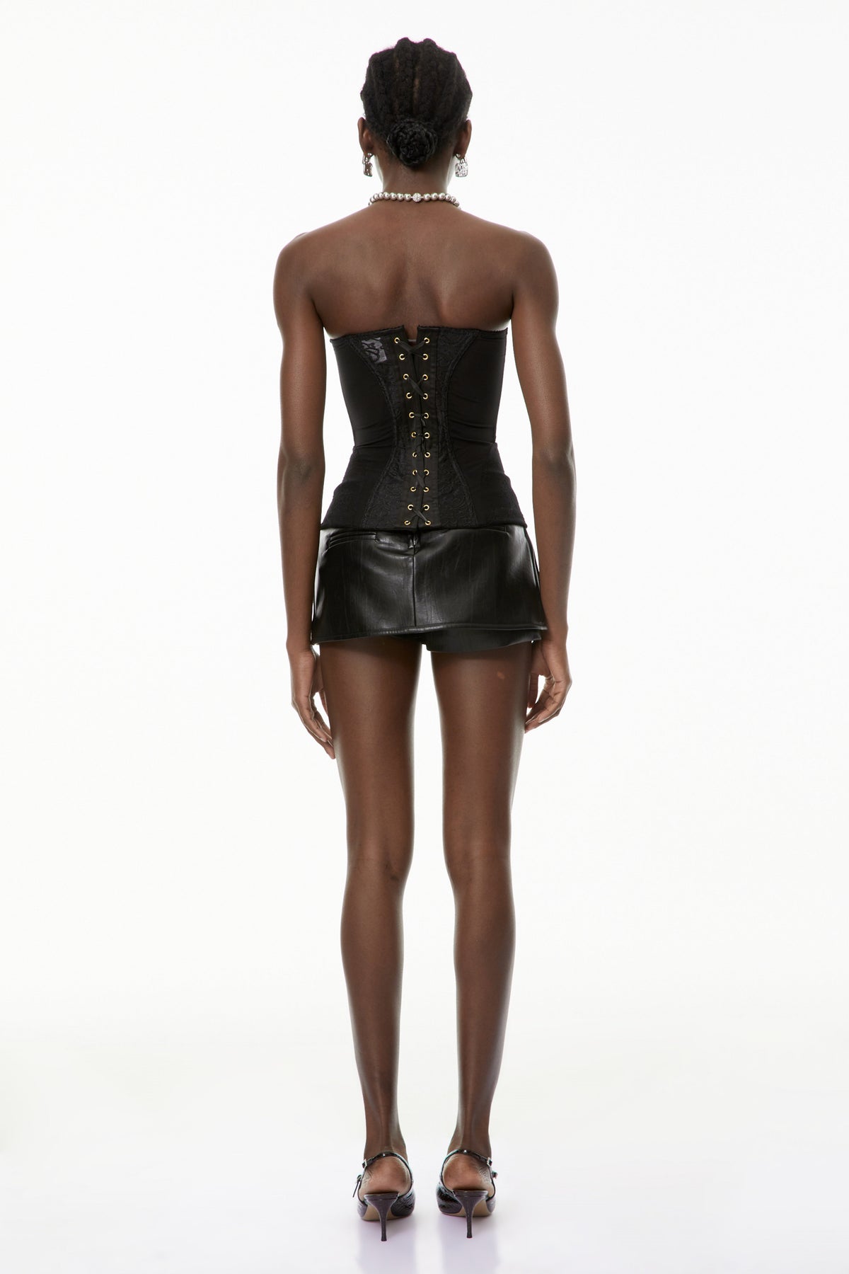 Ella Black Floral Lace Corset Top (Final Sale)