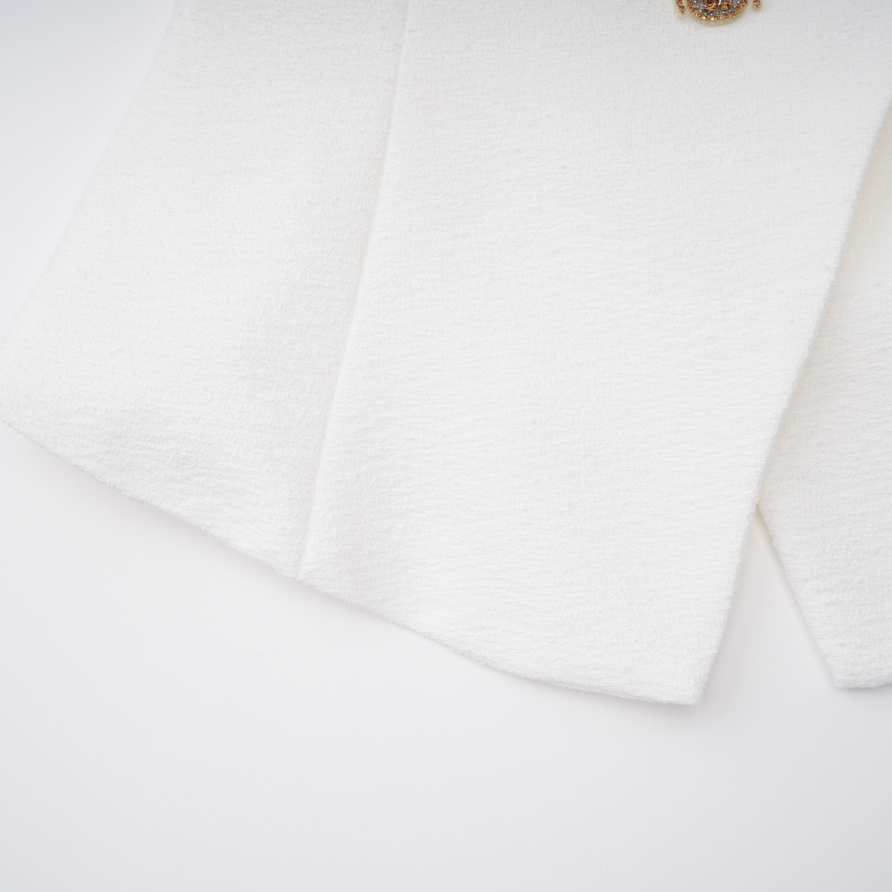 Emma White Waistcoat with Gold Buttons