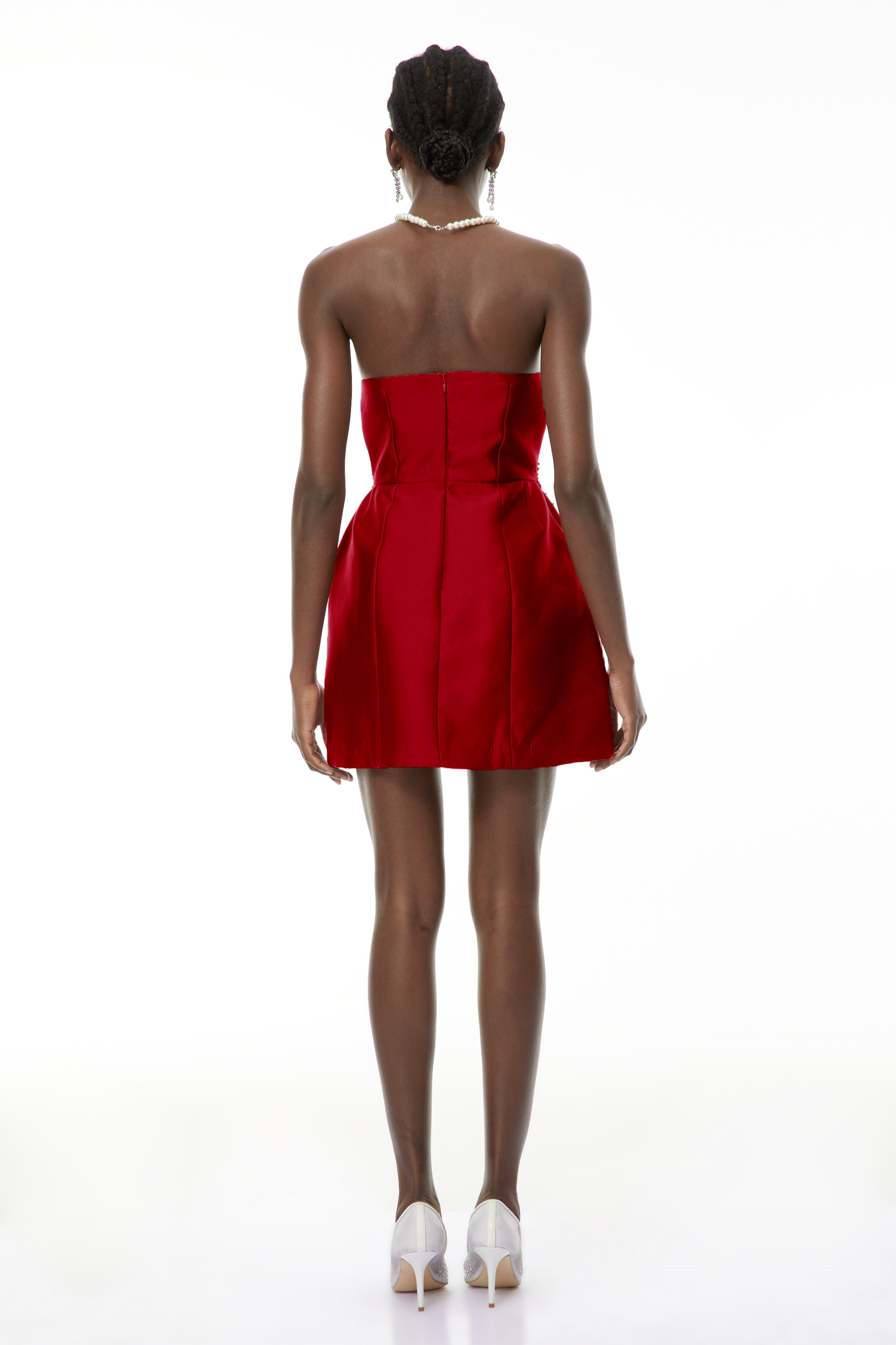 Eneko Red Bead Embellished Mini Dress (Final Sale)
