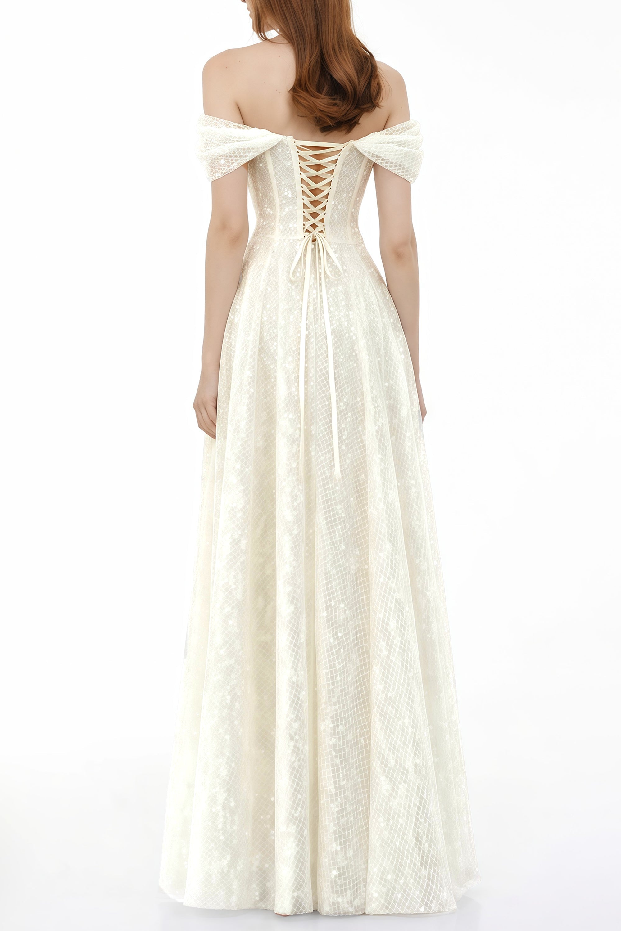 Esme White Off Shoulder Embellished Maxi Dress