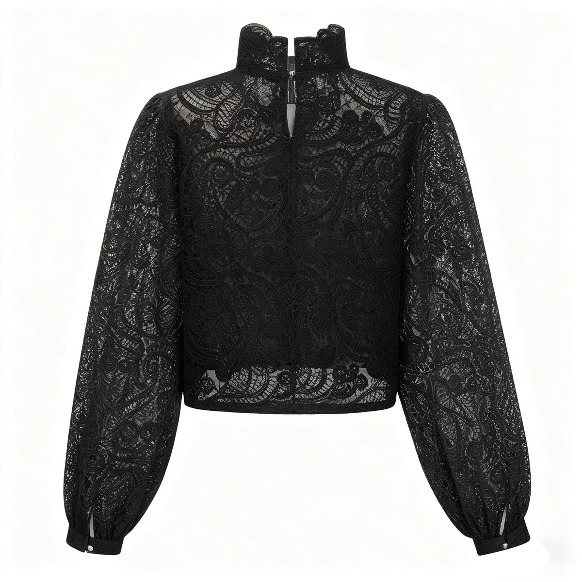 Eulalie Black Lace Blouse & Skirt Set