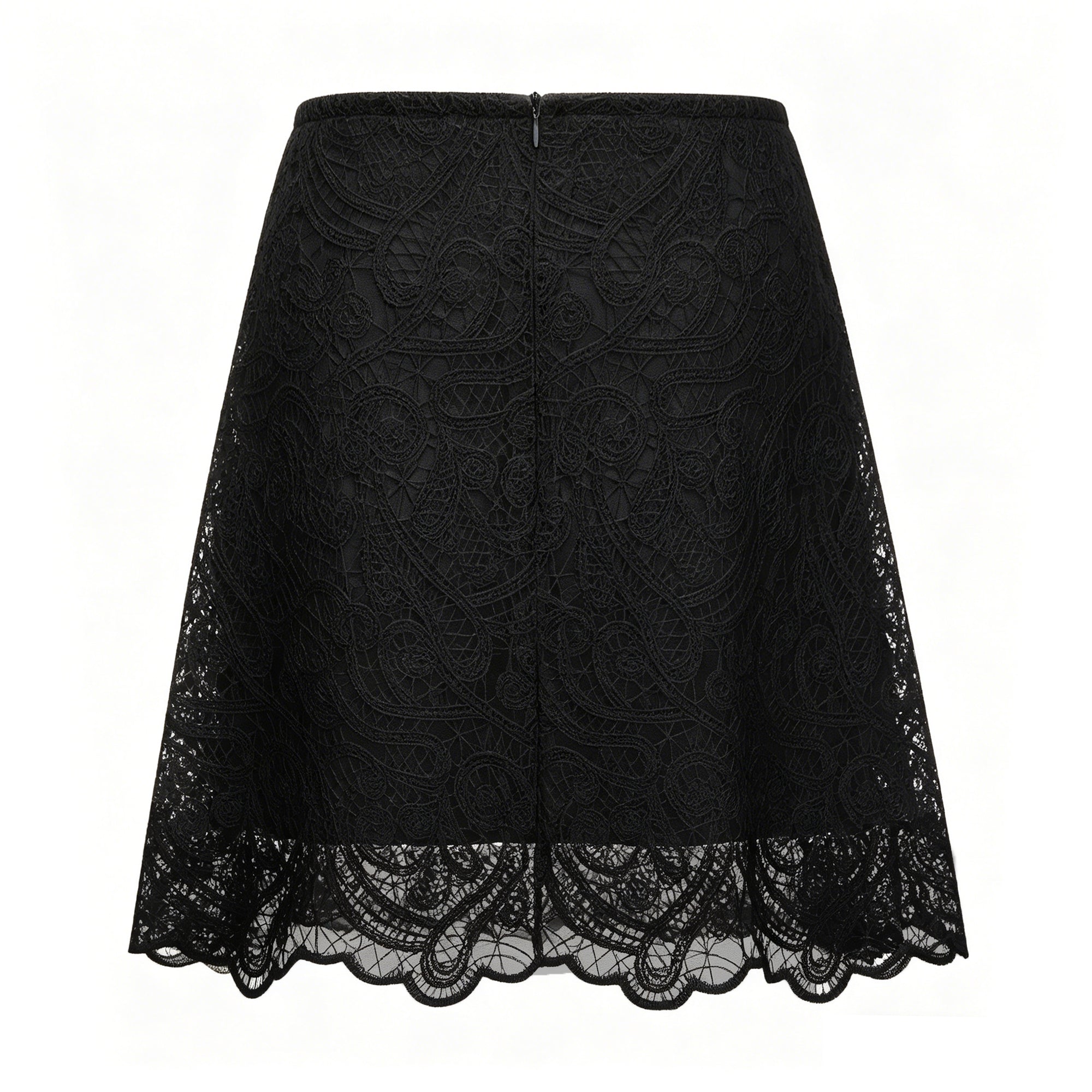 Eulalie Black Lace Blouse & Skirt Set