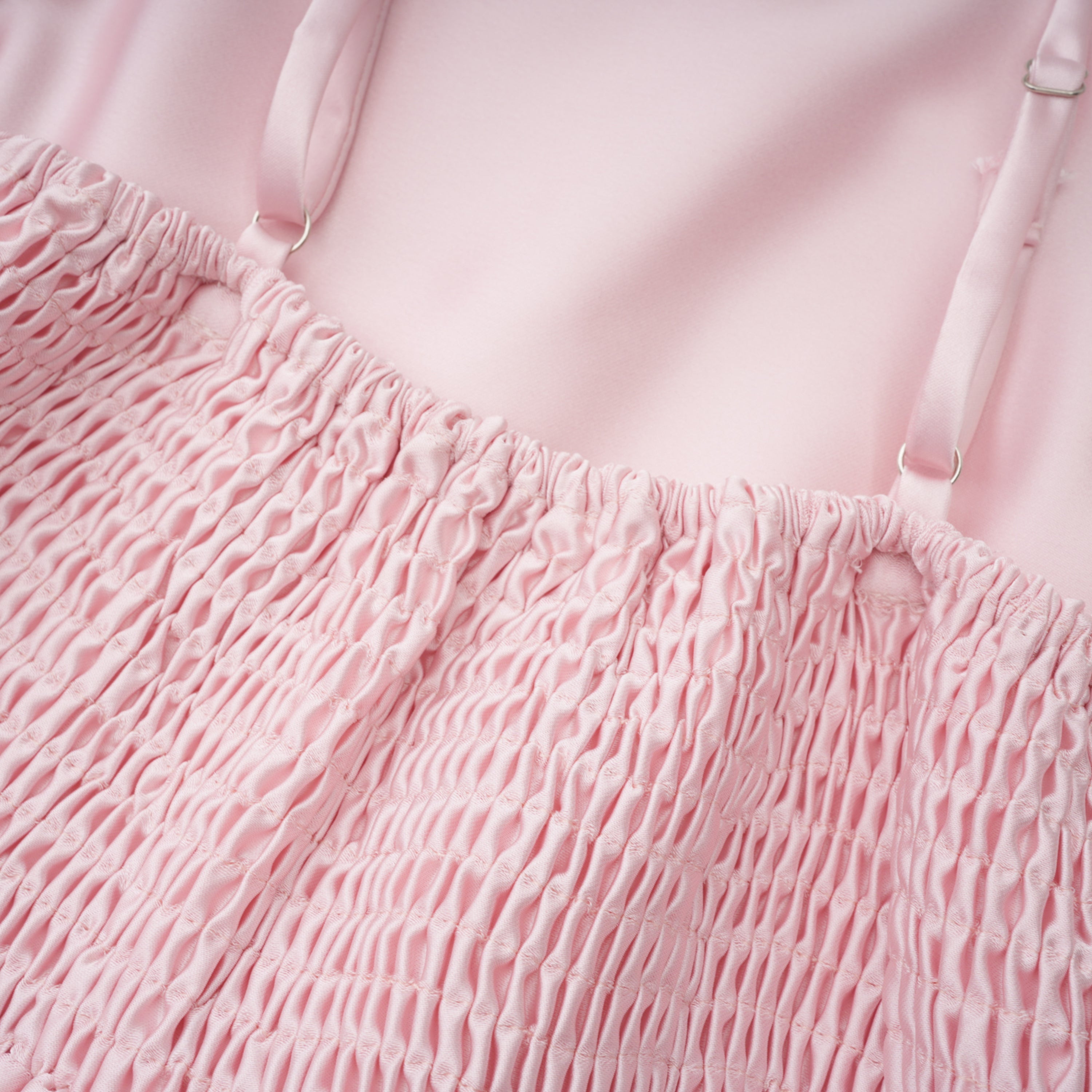 Fadila Pink Semi-Sheer Blouse & Dress Set