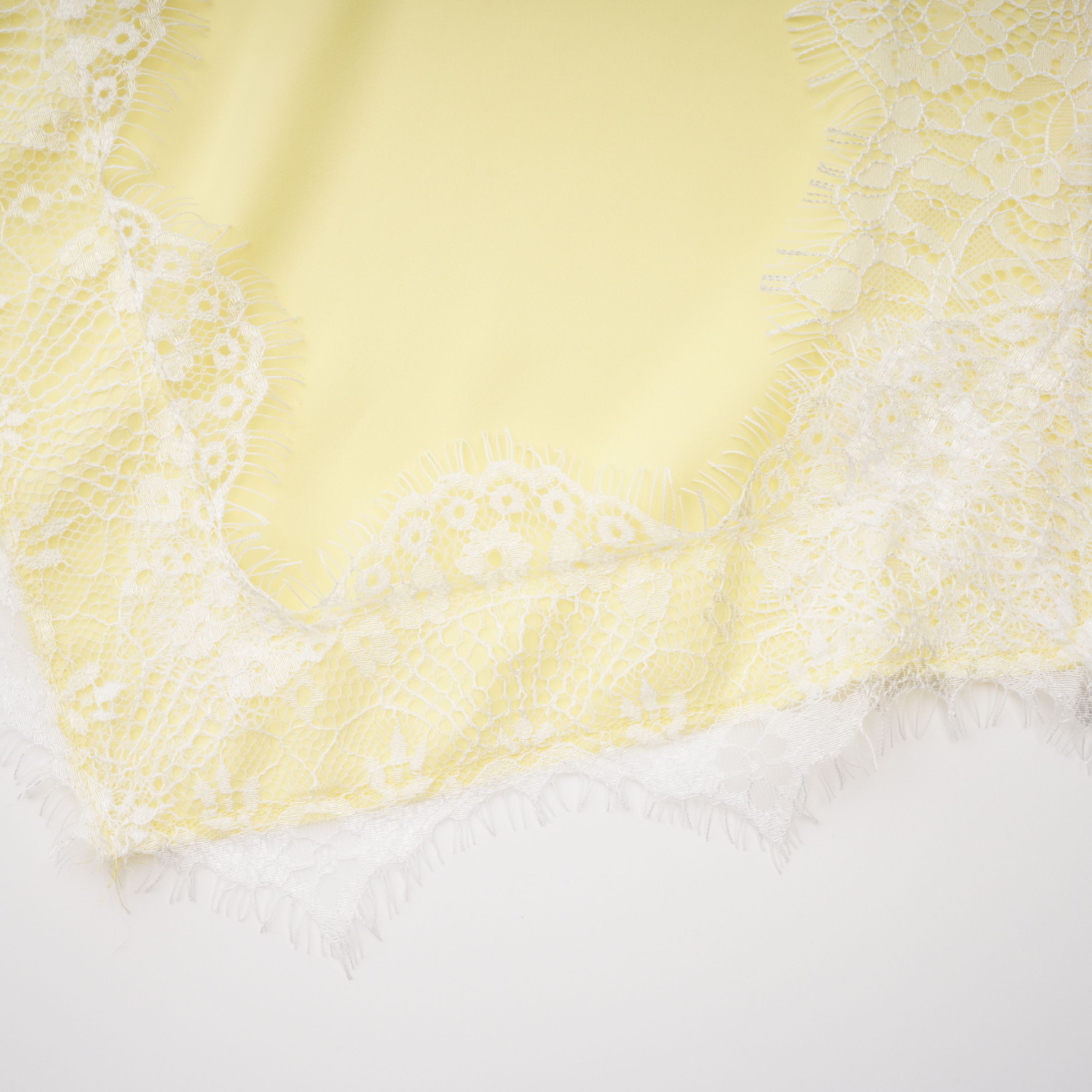 Fiamma Yellow Gathered Lace Panel Maxi Dress