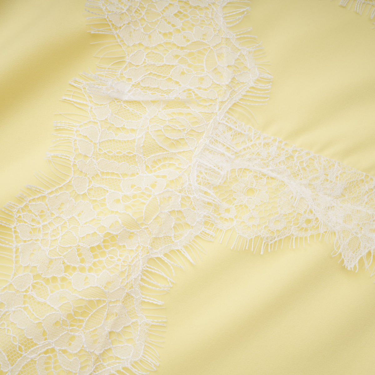 Fiamma Yellow Gathered Lace Panel Maxi Dress
